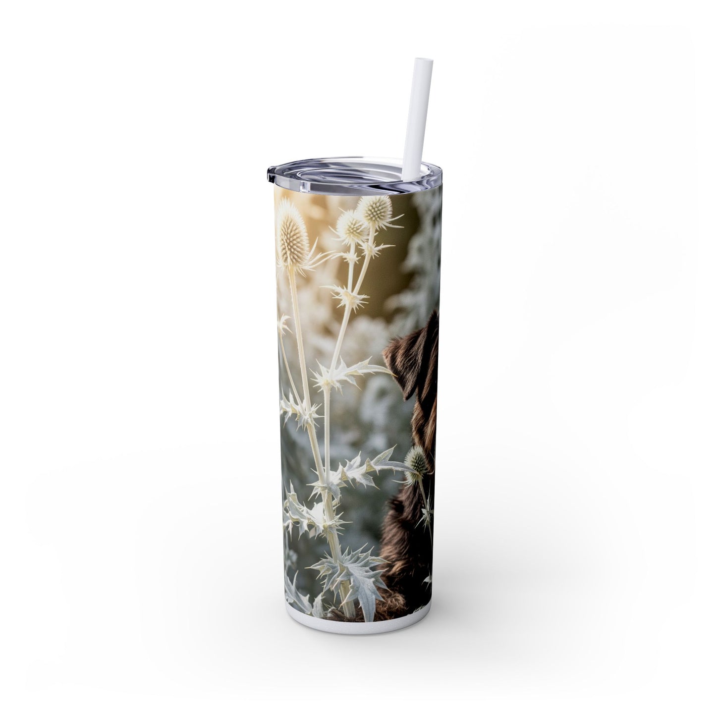 Affenpinscher Skinny Tumbler with Straw, 20oz