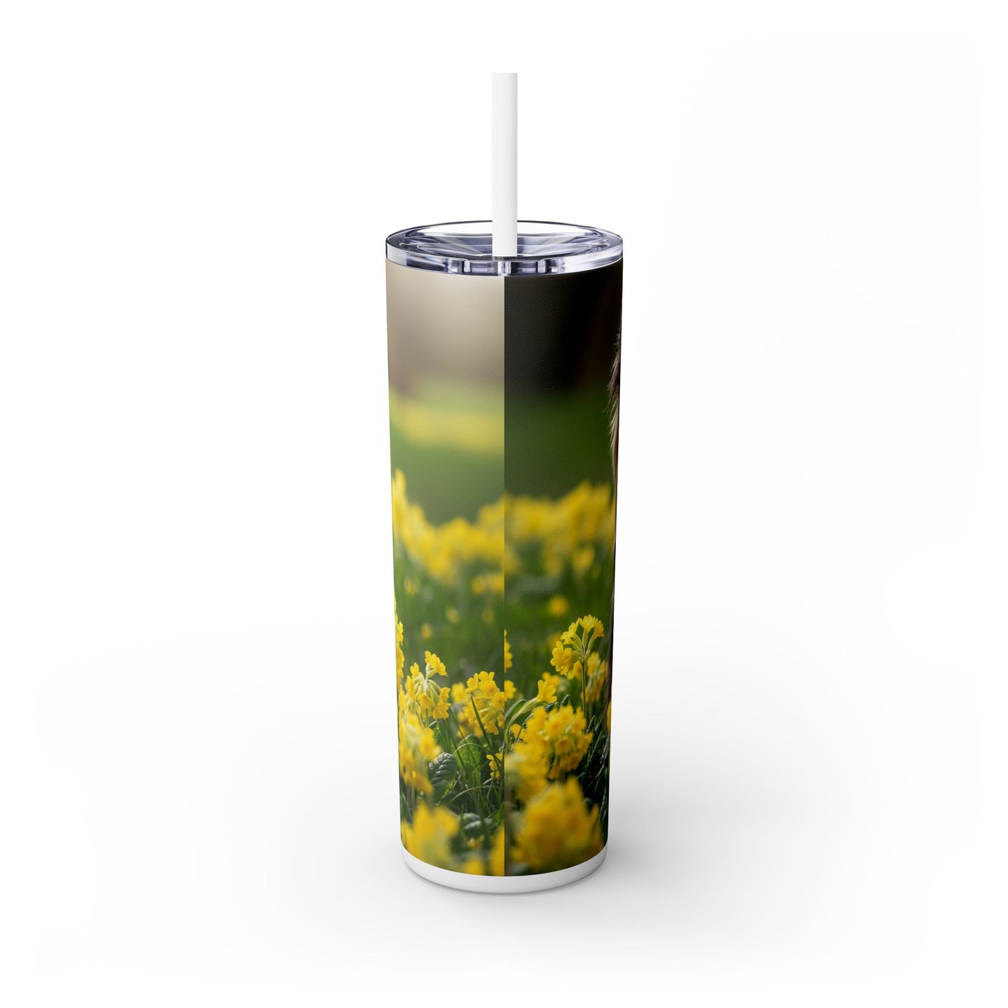 Skye Terrier Skinny Tumbler with Straw, 20oz