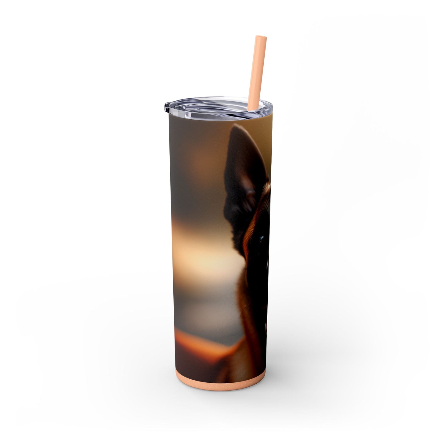 Belgian Shepherd Dog Malinois Tumbler with Straw, 20oz