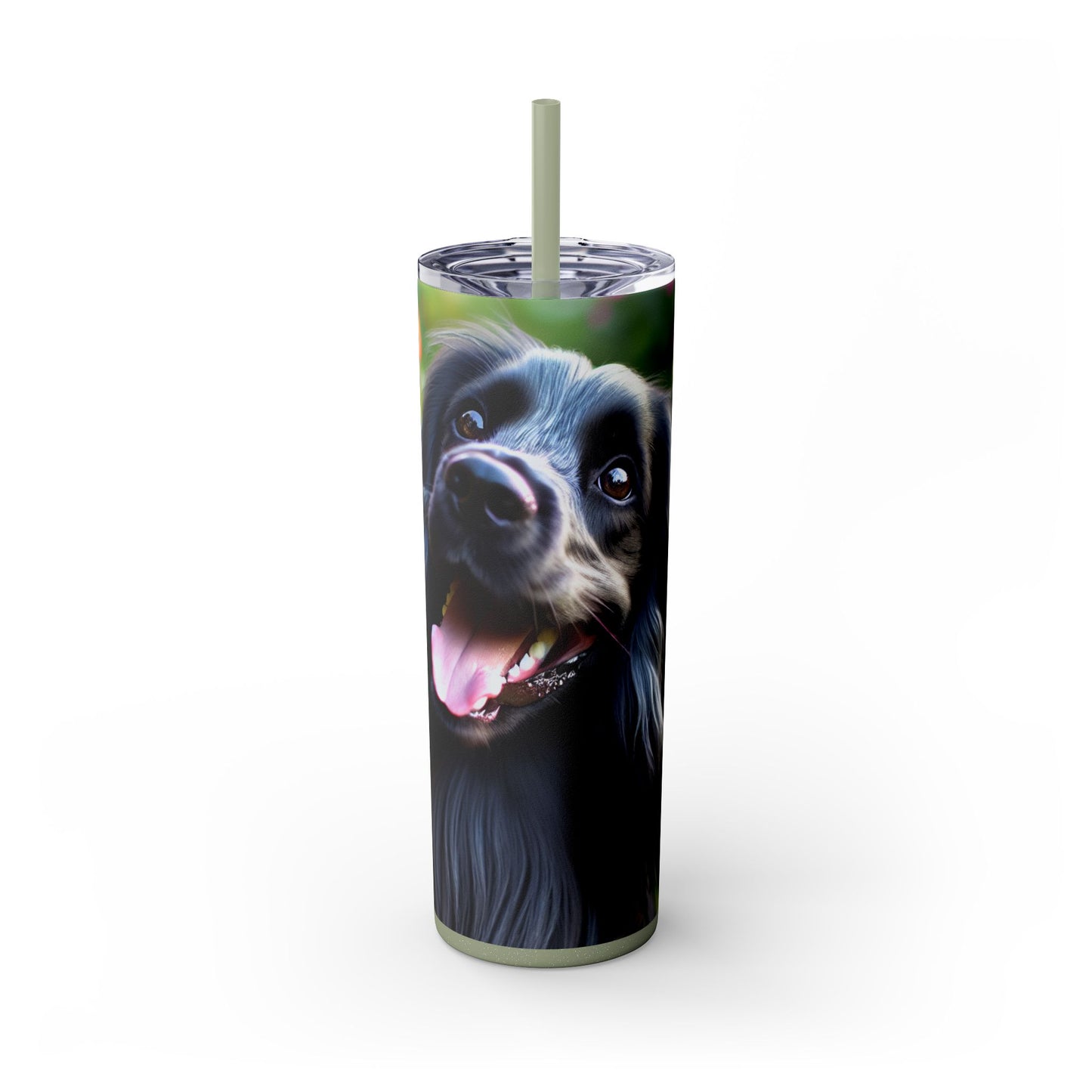 Blue Picardy Spaniel Tumbler with Straw, 20oz
