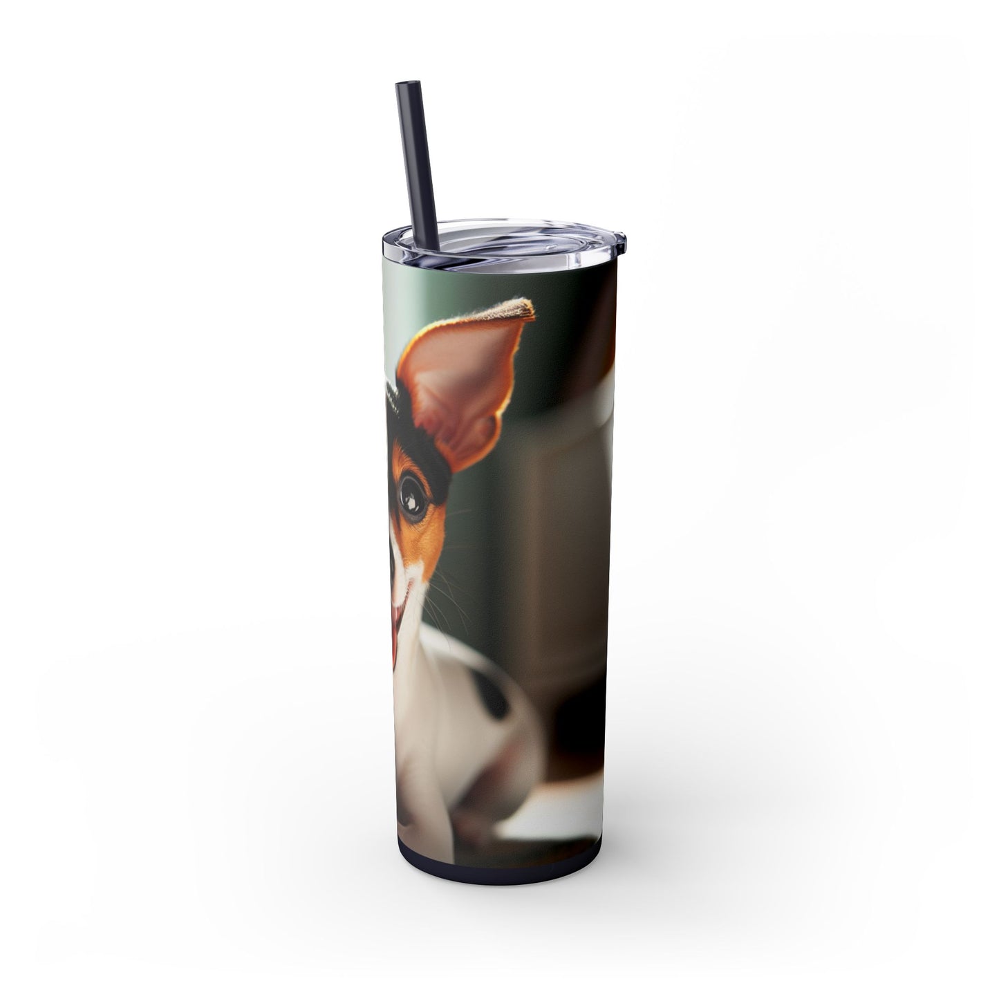 Toy Fox Terrier Tumbler with Straw, 20oz