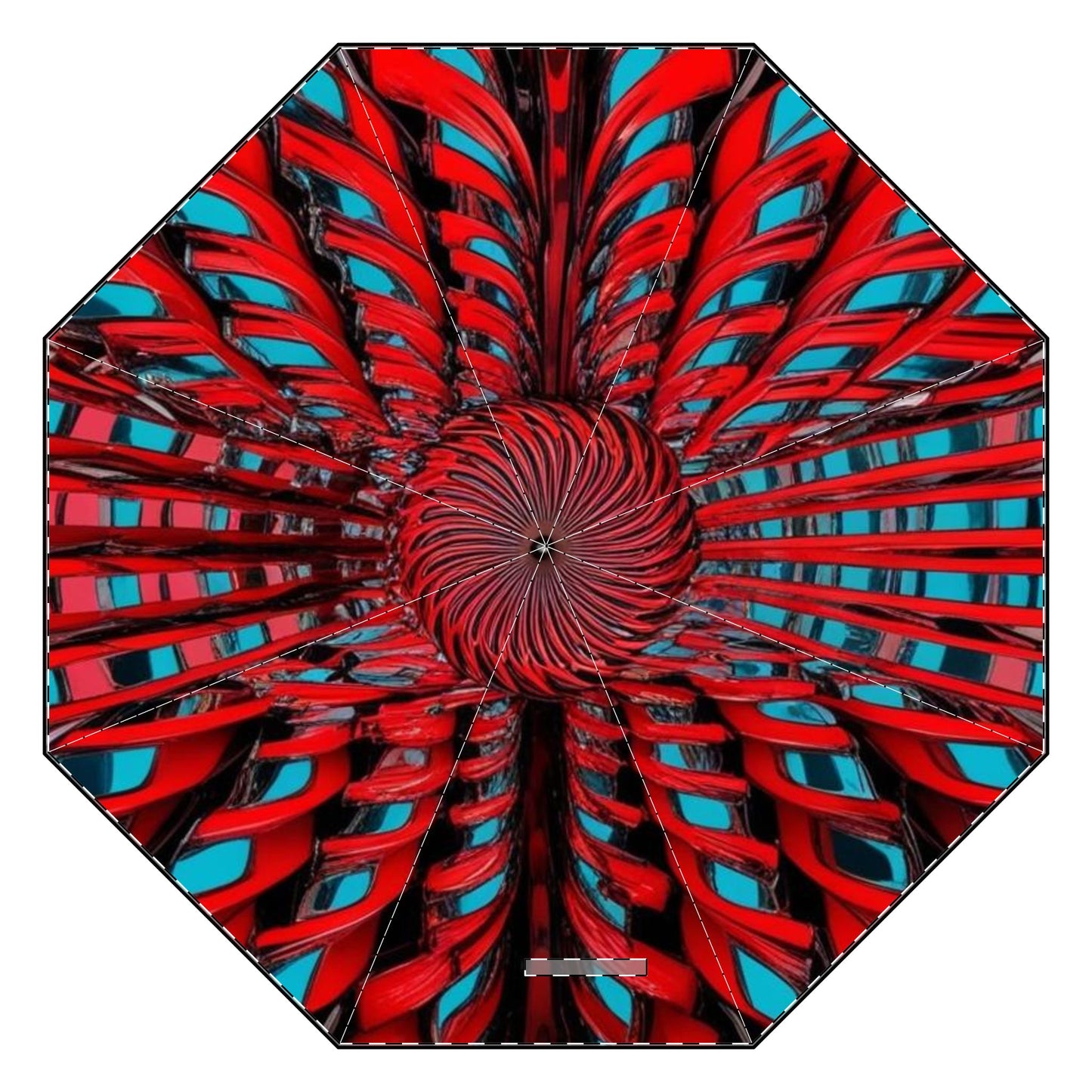 Optical Illusion Semi-Automatic Foldable Umbrella