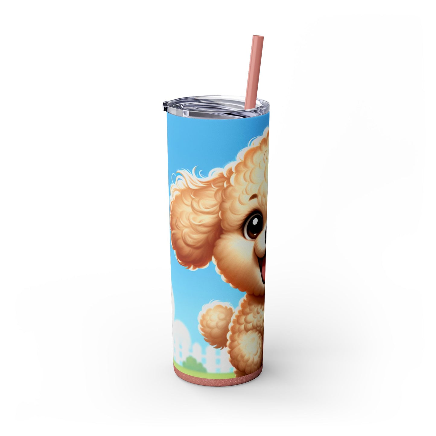 Miniature Poodle Tumbler with Straw, 20oz