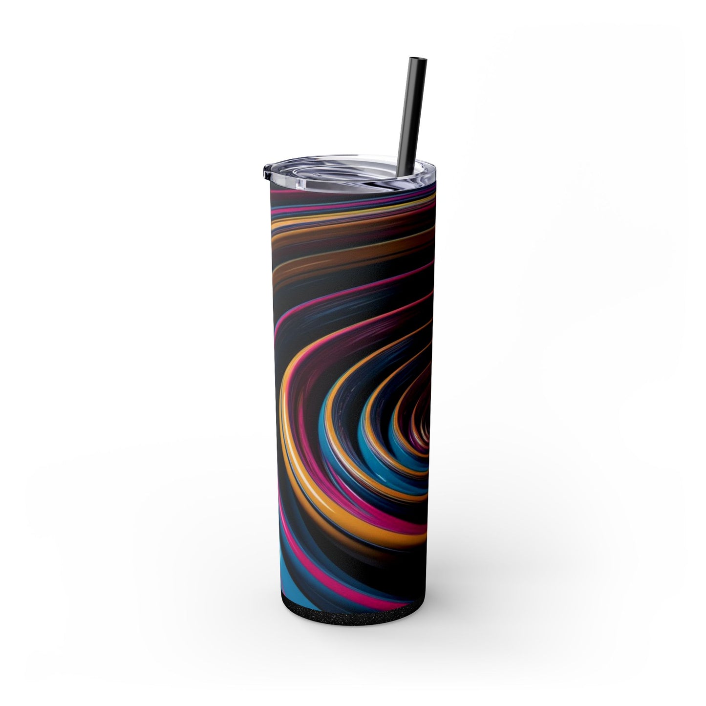 Optical Illusion Skinny Tumbler with Straw, 20oz
