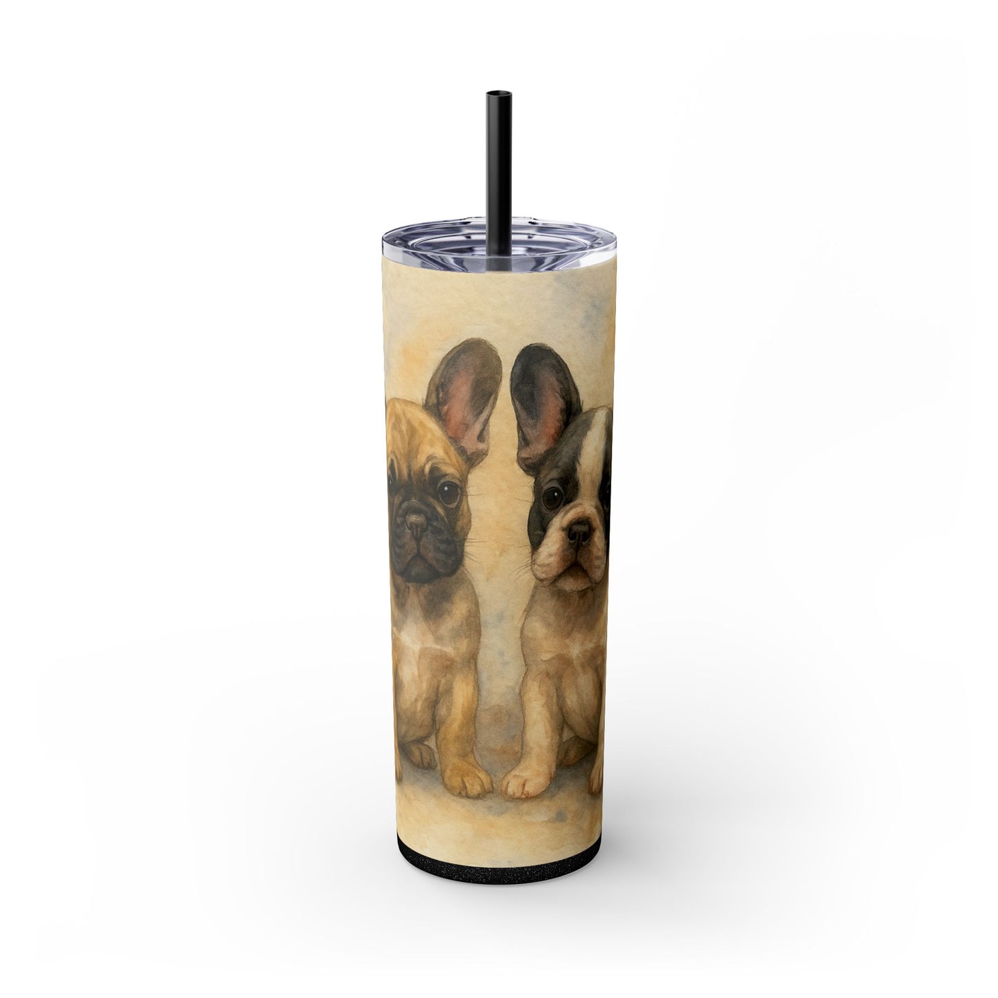 French Bulldog puppies Tumbler with Straw, 20oz