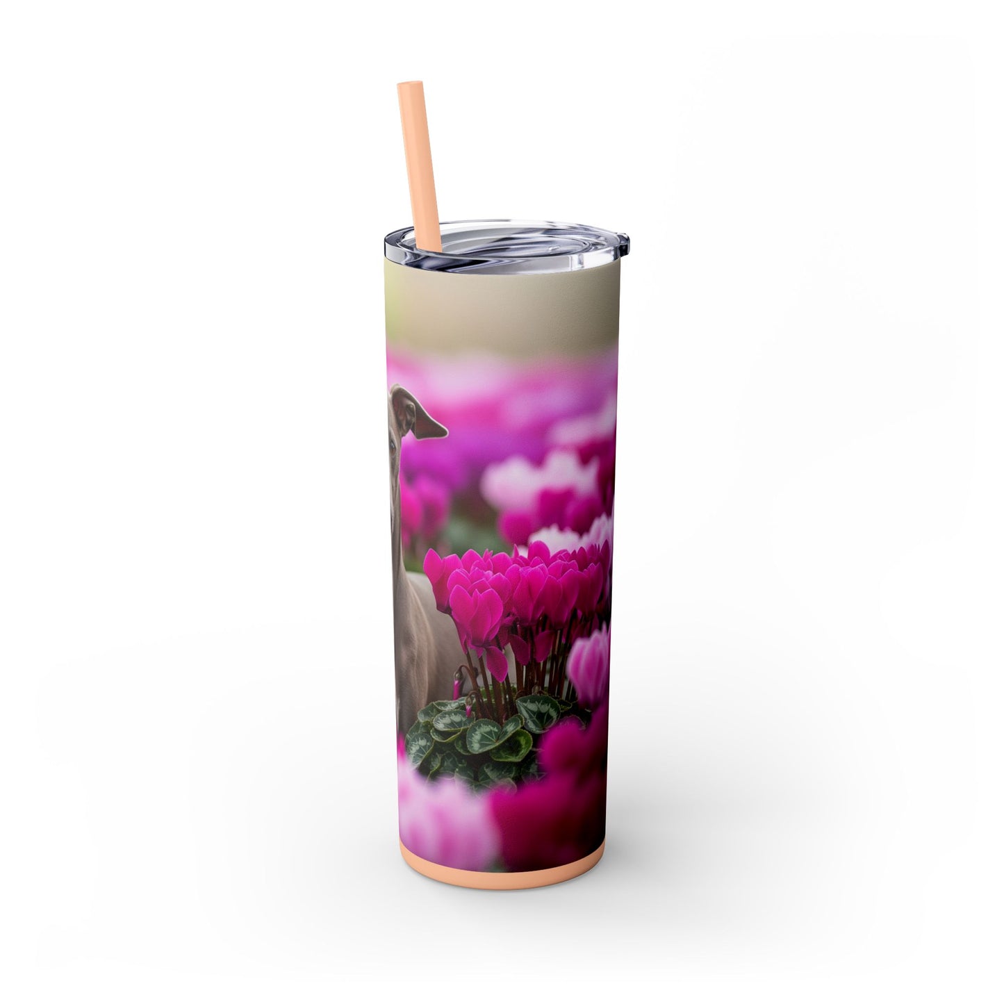 Italian Greyhound Tumbler with Straw, 20oz