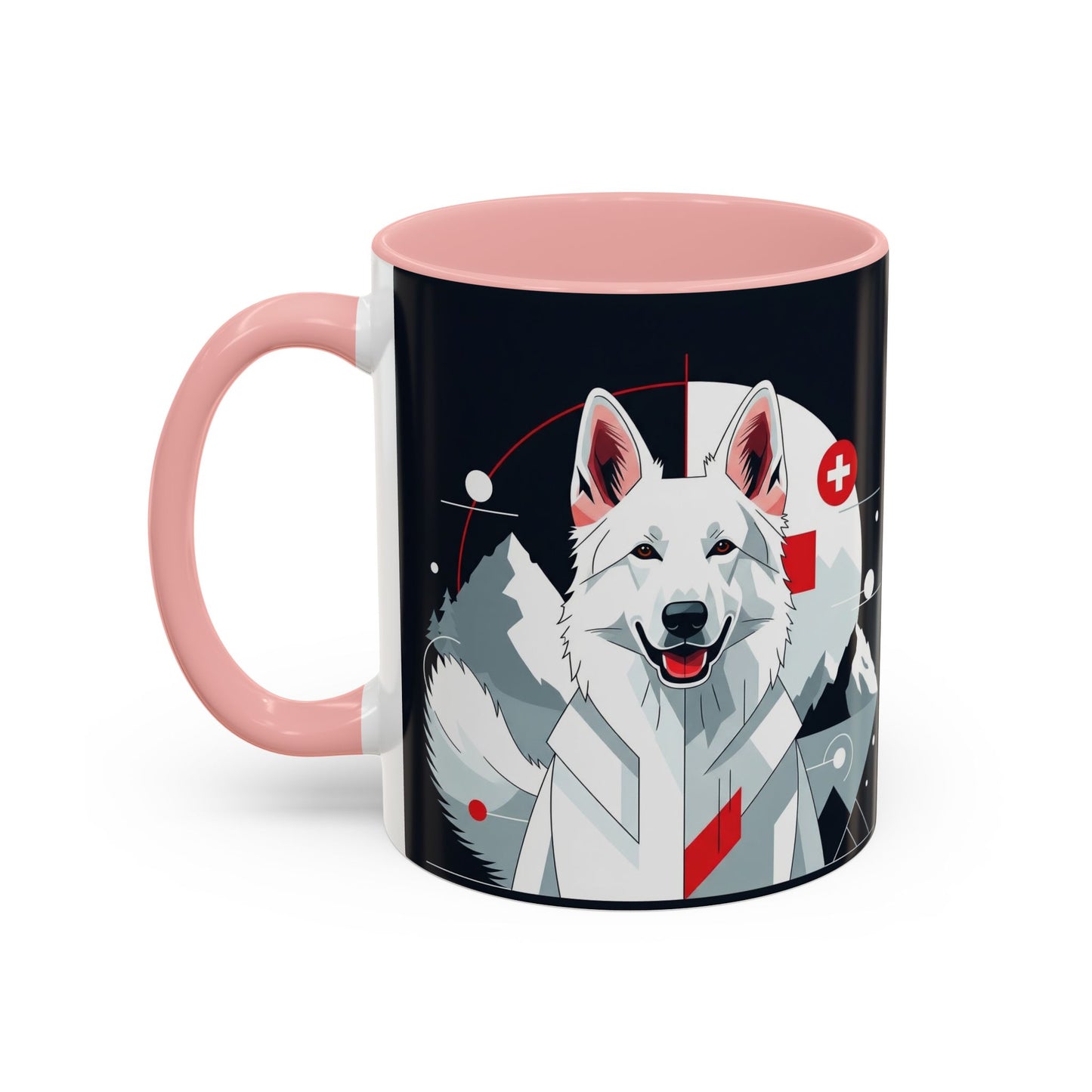 White Swiss Shepherd Dog Accent Coffee Mug - Perfect Gift for Dog Lovers