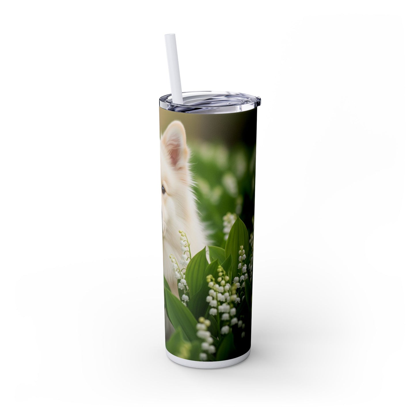 Finnish Lapphund Skinny Tumbler with Straw, 20oz