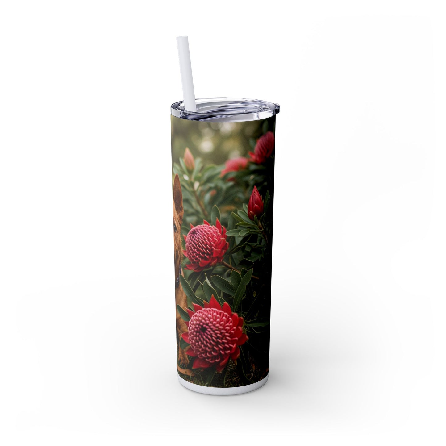 Australian Terrier Skinny Tumbler with Straw, 20oz