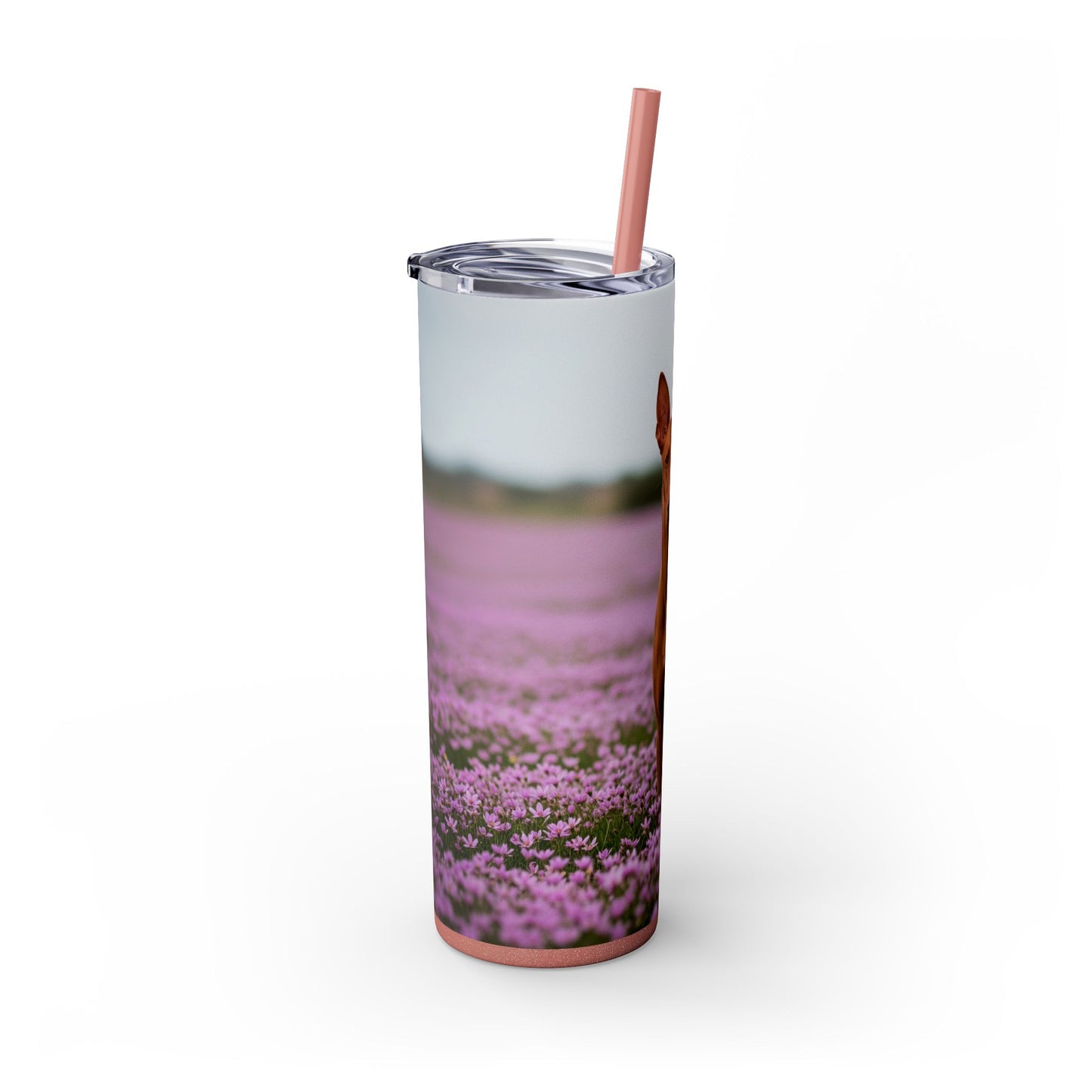 Pharaoh Hound Skinny Tumbler with Straw, 20oz