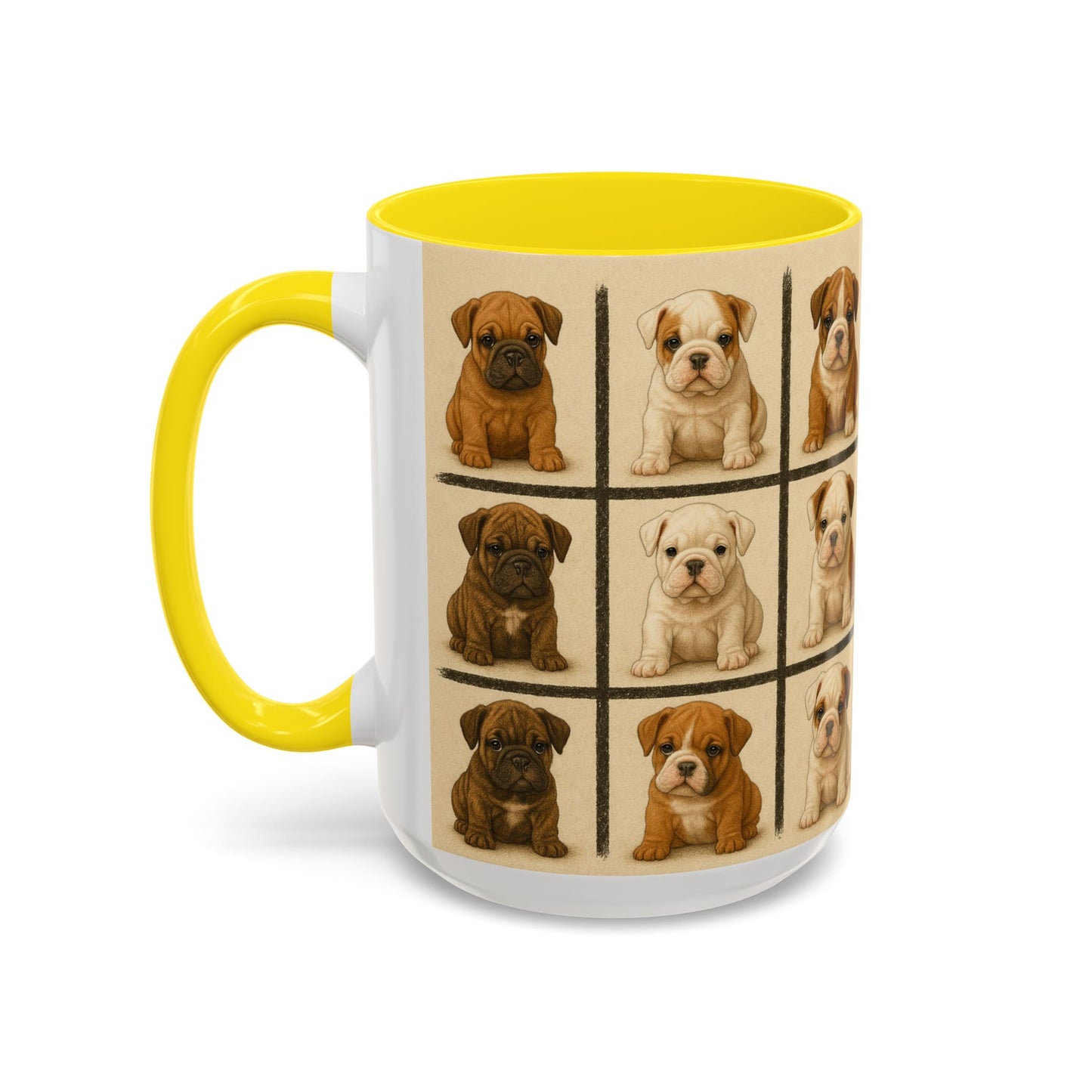 Bulldog puppies Accent Coffee Mug - Perfect Gift for Dog Lovers