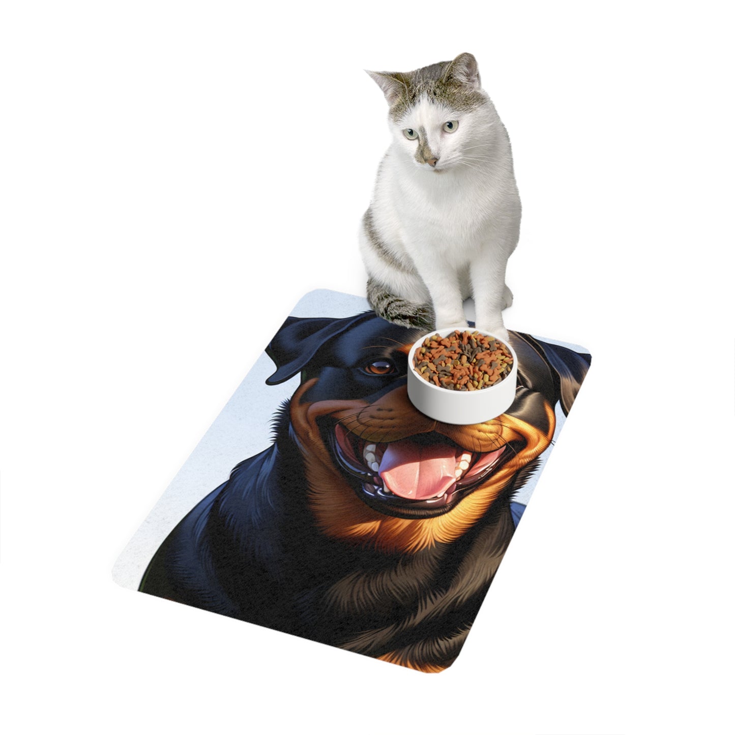 Vertical Pet Food Mat (12x18) - Rottweiler