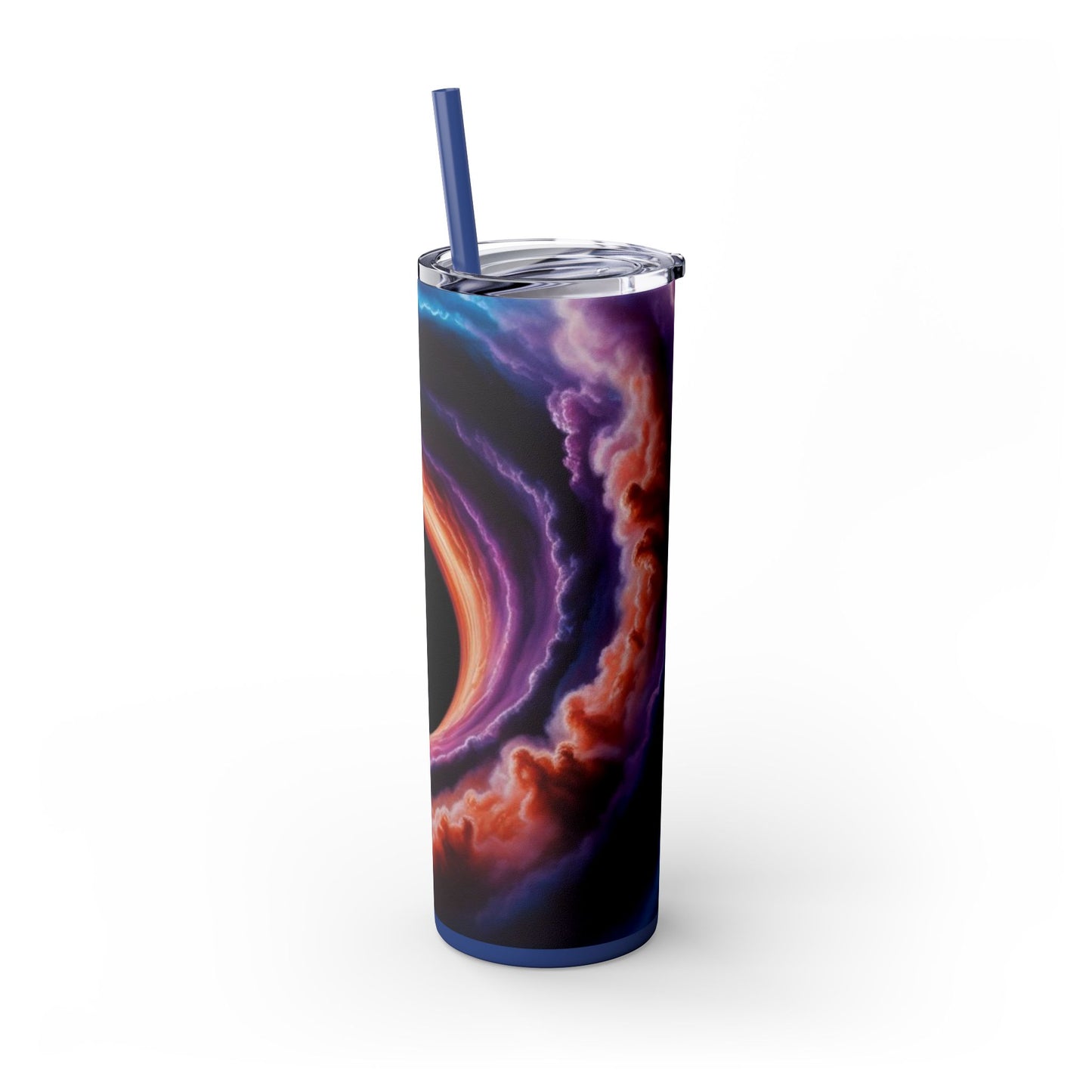 Optical Illusion Skinny Tumbler with Straw, 20oz