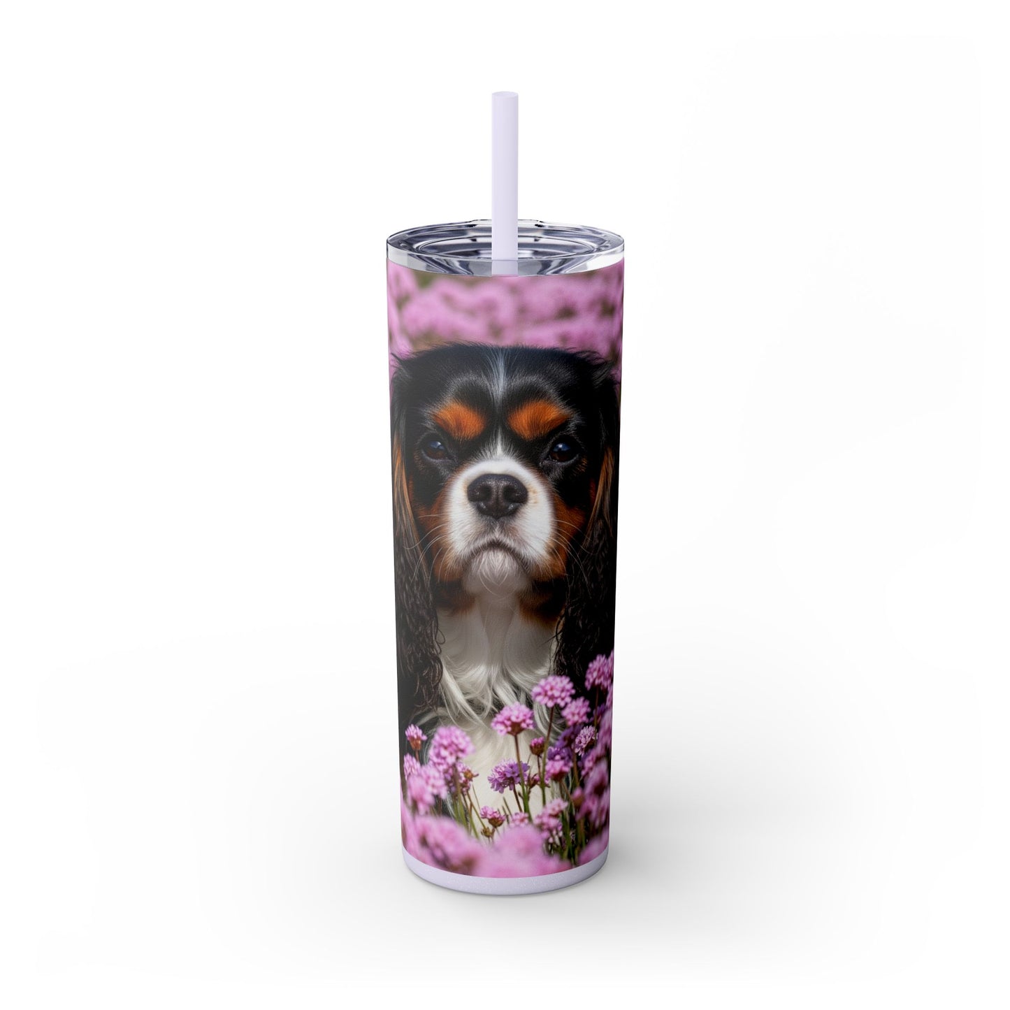 King Charles Spaniel Tumbler with Straw, 20oz