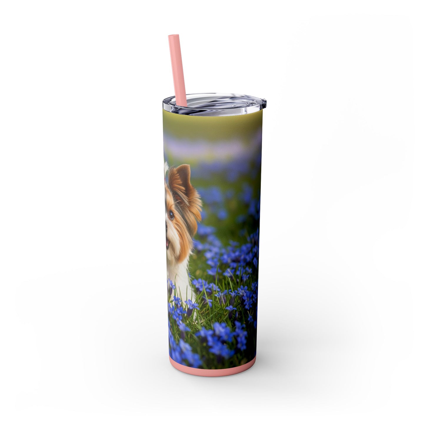 Biewer Terrier Tumbler with Straw, 20oz
