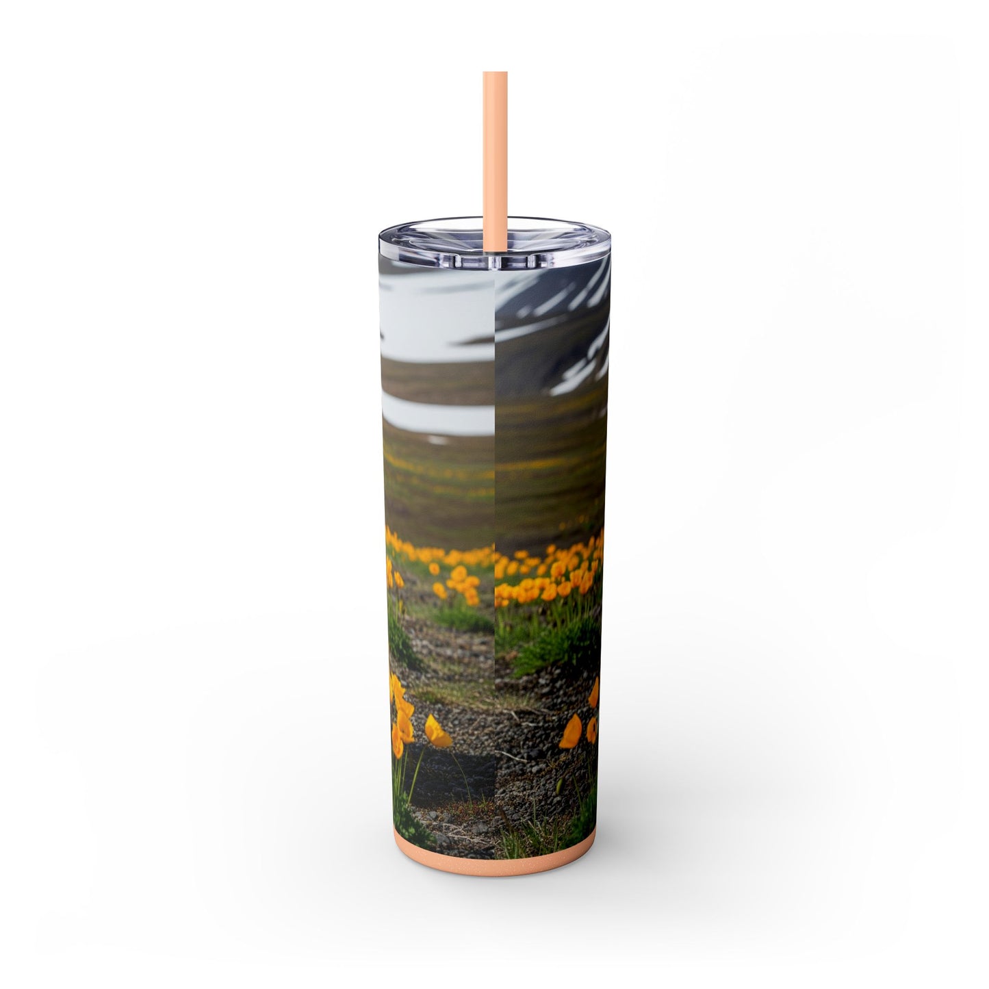 Norwegian Buhund Skinny Tumbler with Straw, 20oz