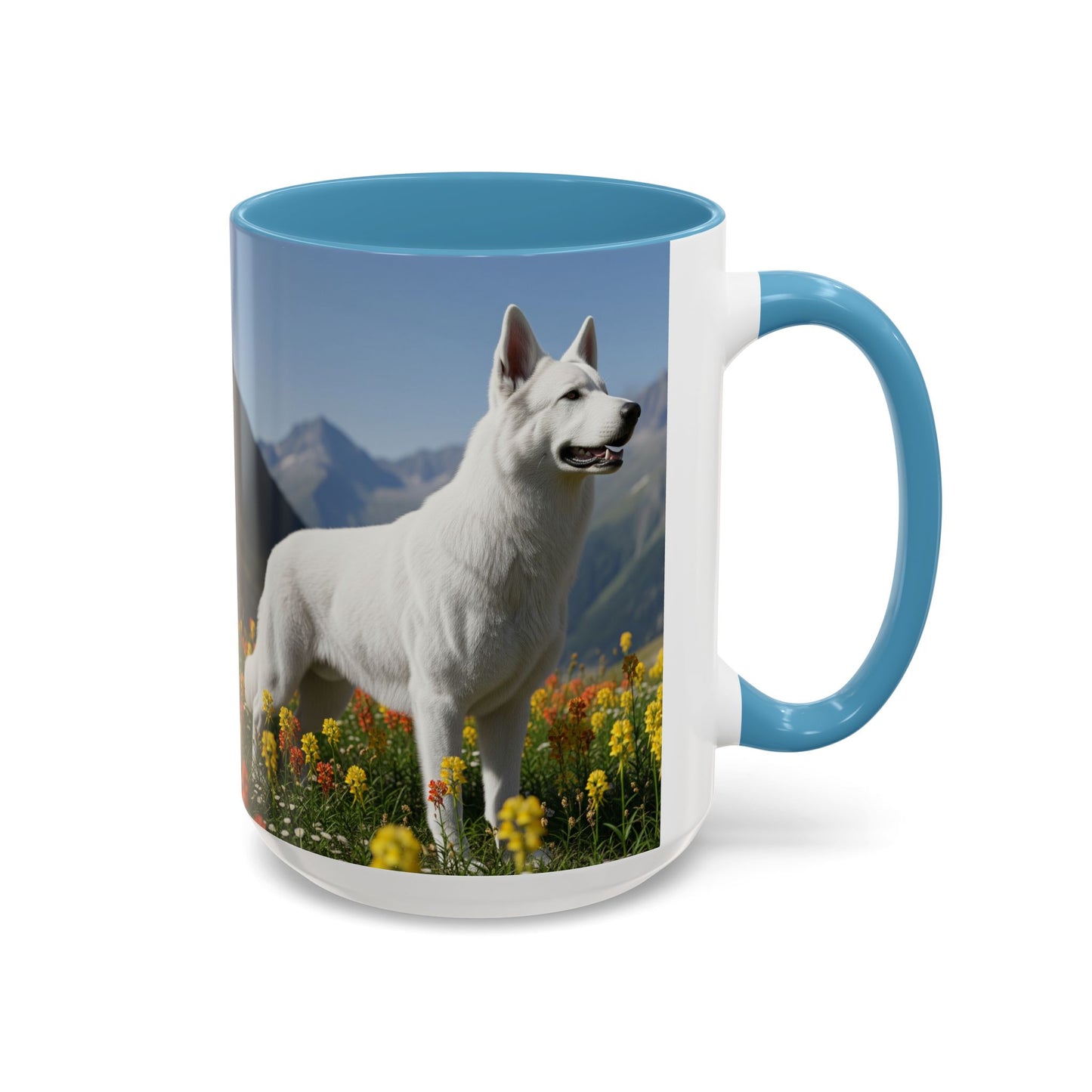 White Swiss Shepherd Dog Accent Coffee Mug - Perfect Gift for Dog Lovers