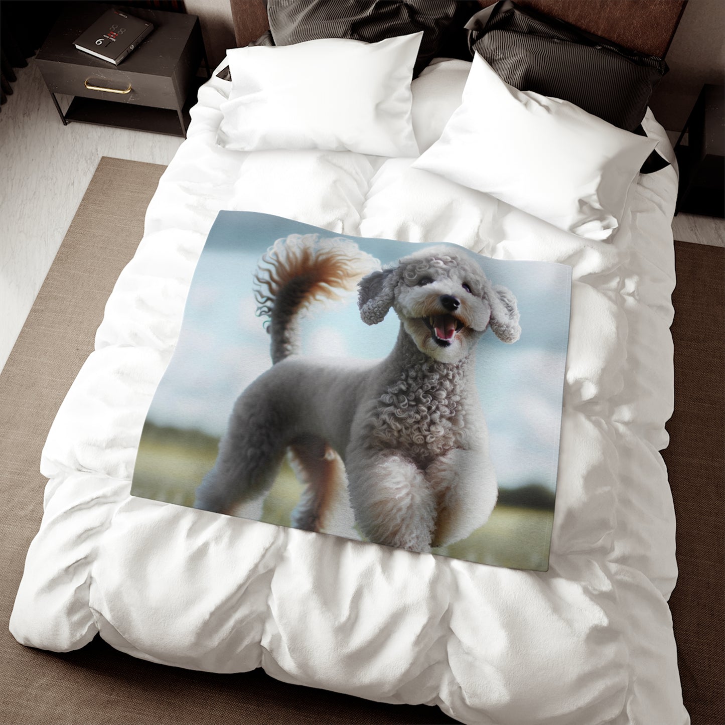 Bedlington Terrier Sweatshirt Blanket
