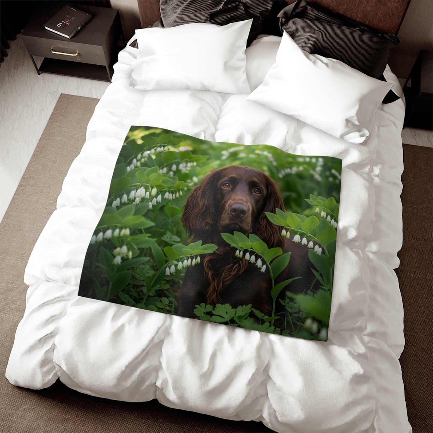 Field Spaniel Sweatshirt Blanket