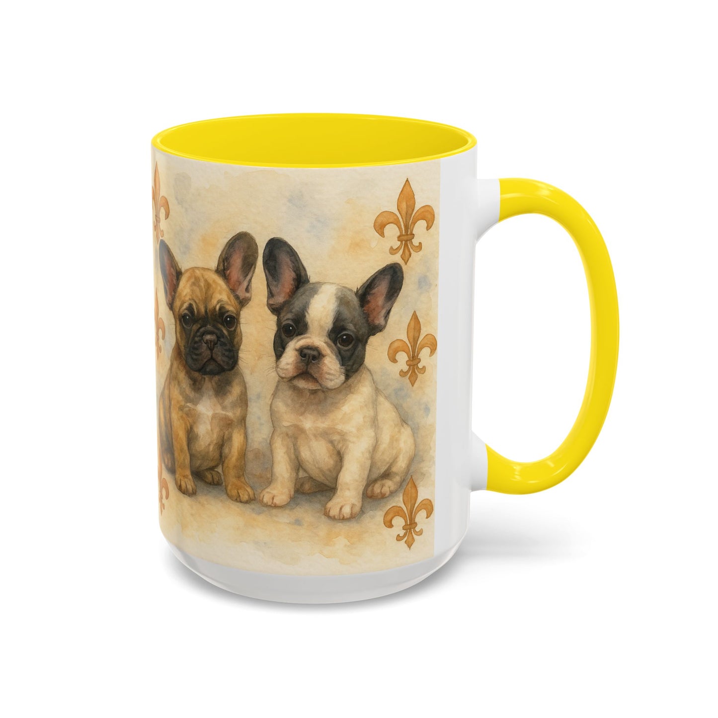 French Bulldog puppies Accent Coffee Mug - Perfect Gift for Dog Lovers
