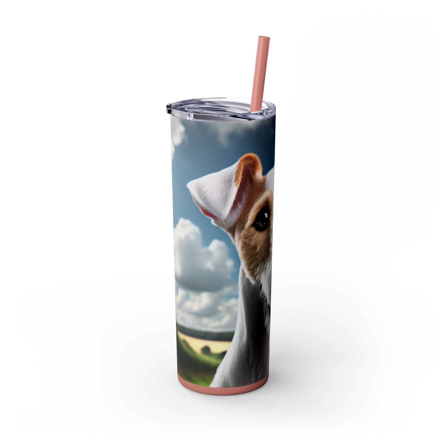 Smooth Fox Terrier Tumbler with Straw, 20oz