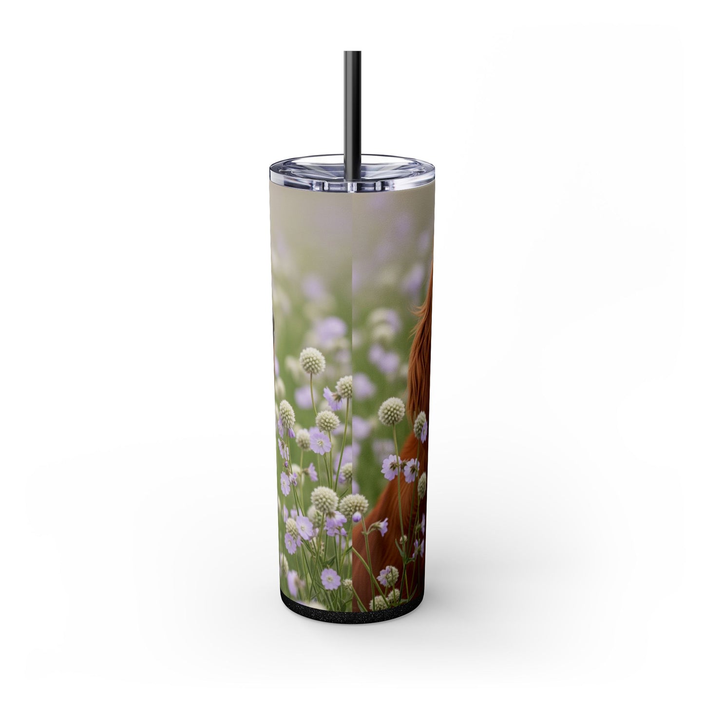 Sussex Spaniel Skinny Tumbler with Straw, 20oz