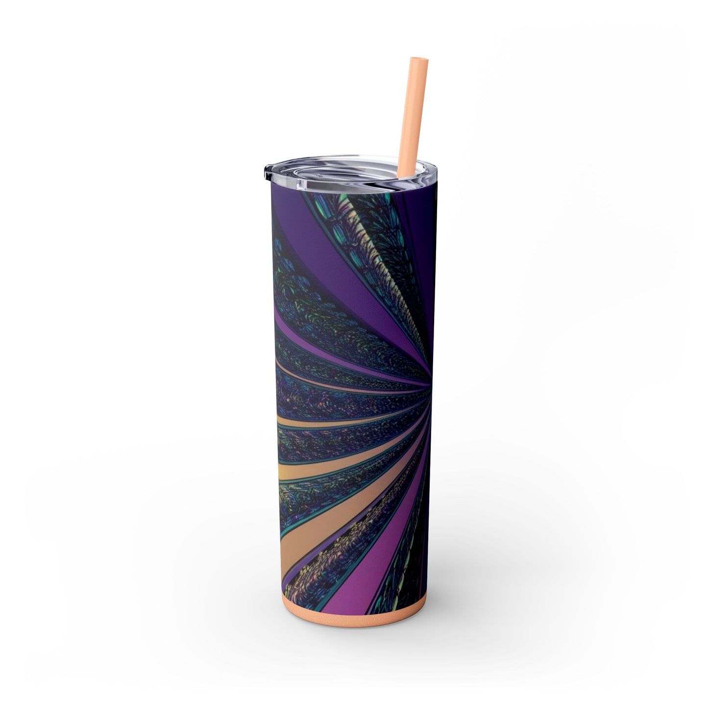 Optical Illusion Skinny Tumbler with Straw, 20oz