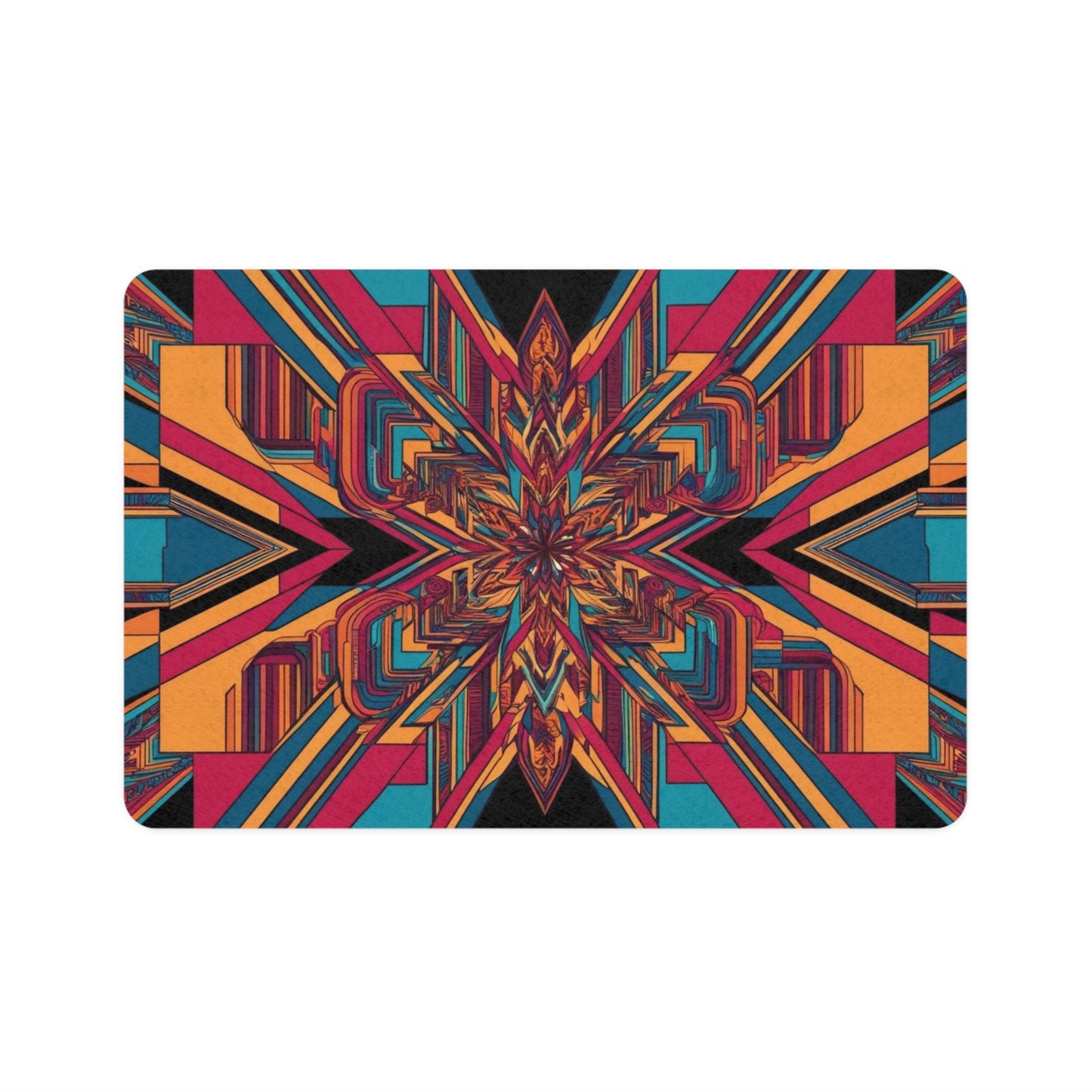Pet Food Mat (12x18) - Optical Illusion