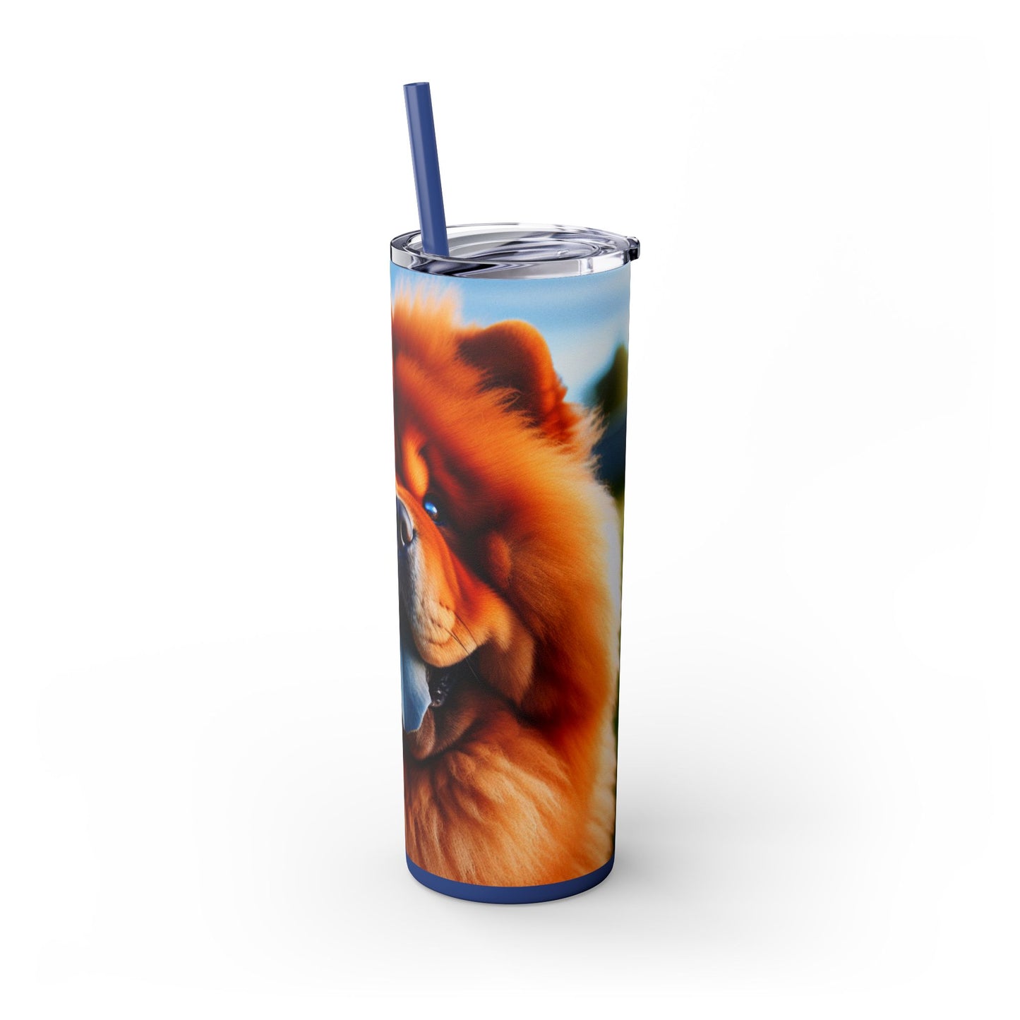 Chow Chow Skinny Tumbler with Straw, 20oz