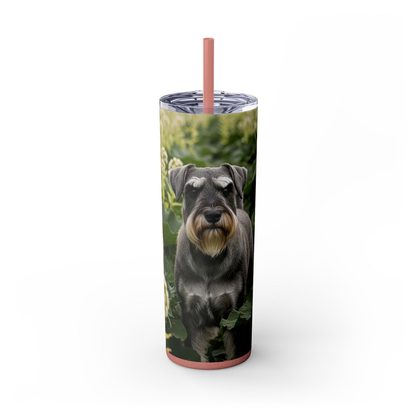 Standard Schnauzer Skinny Tumbler with Straw, 20oz
