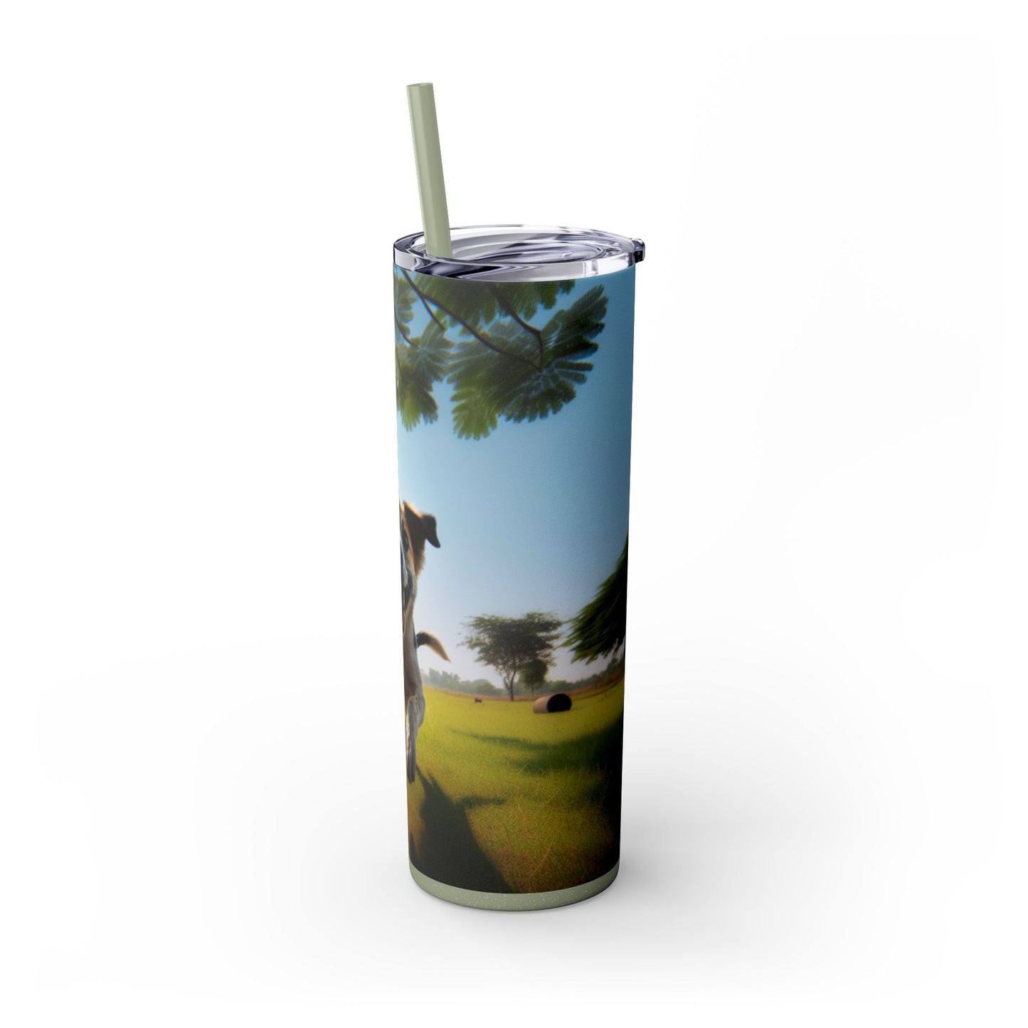 Indian Pariah Dog Tumbler with Straw, 20oz
