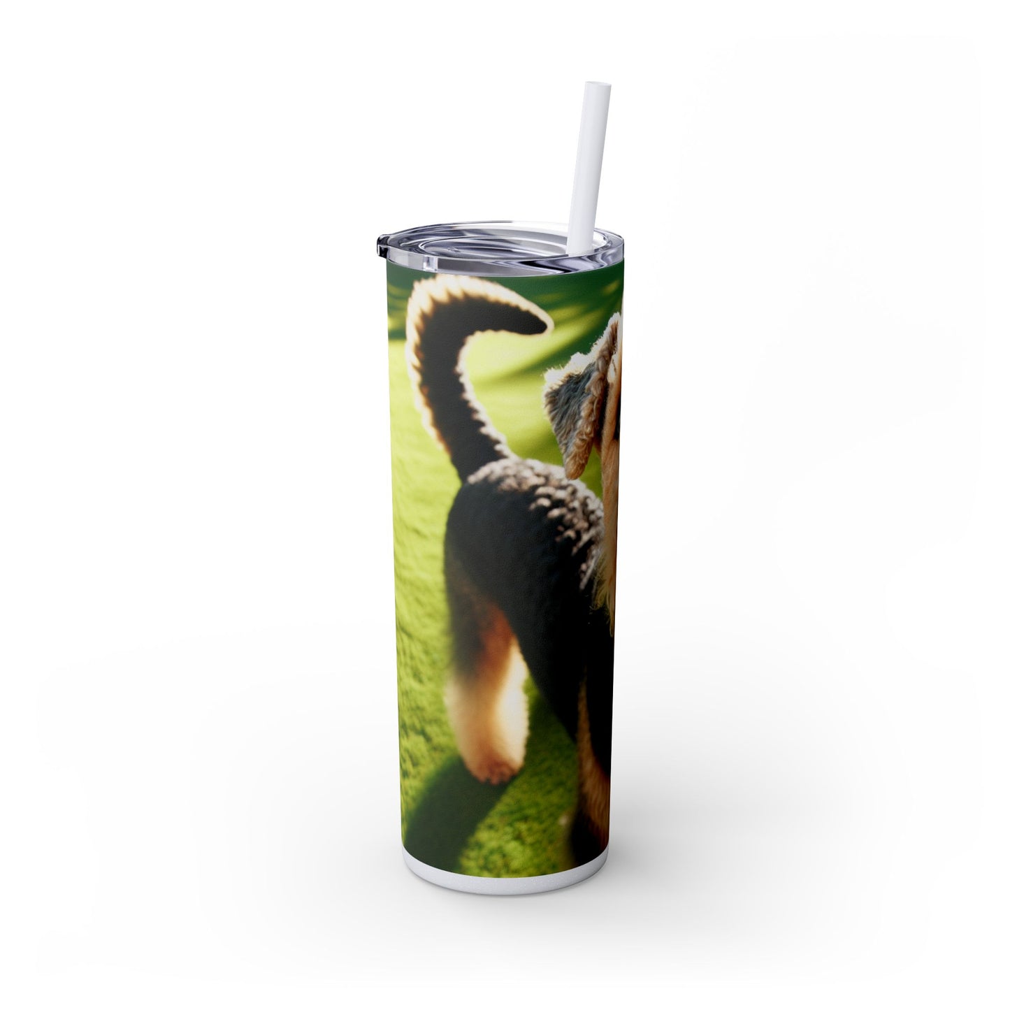 Airedale Terrier Tumbler with Straw, 20oz