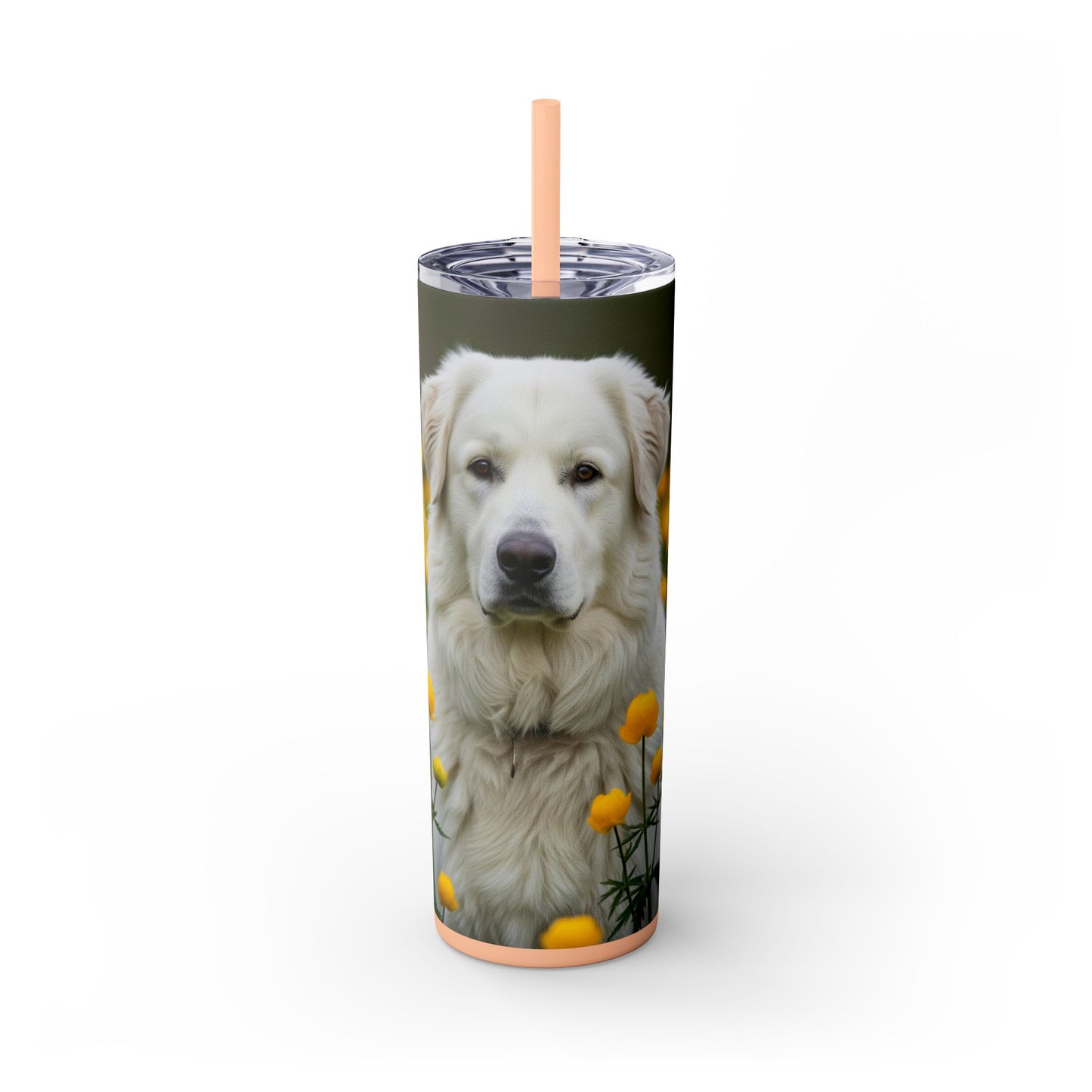 Romanian Mioritic Shepherd Dog Tumbler with Straw, 20oz