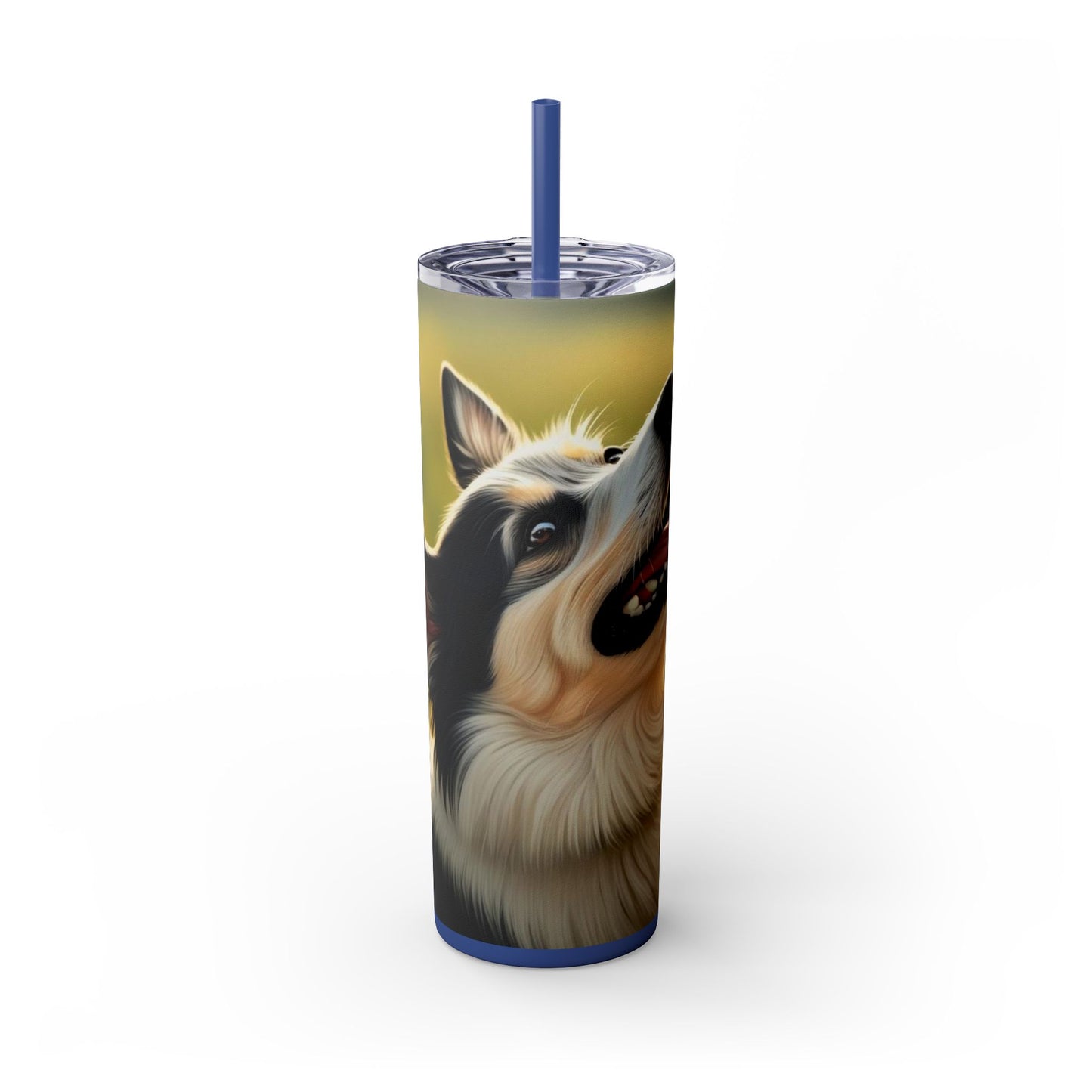 Swedish Vallhund Skinny Tumbler with Straw, 20oz