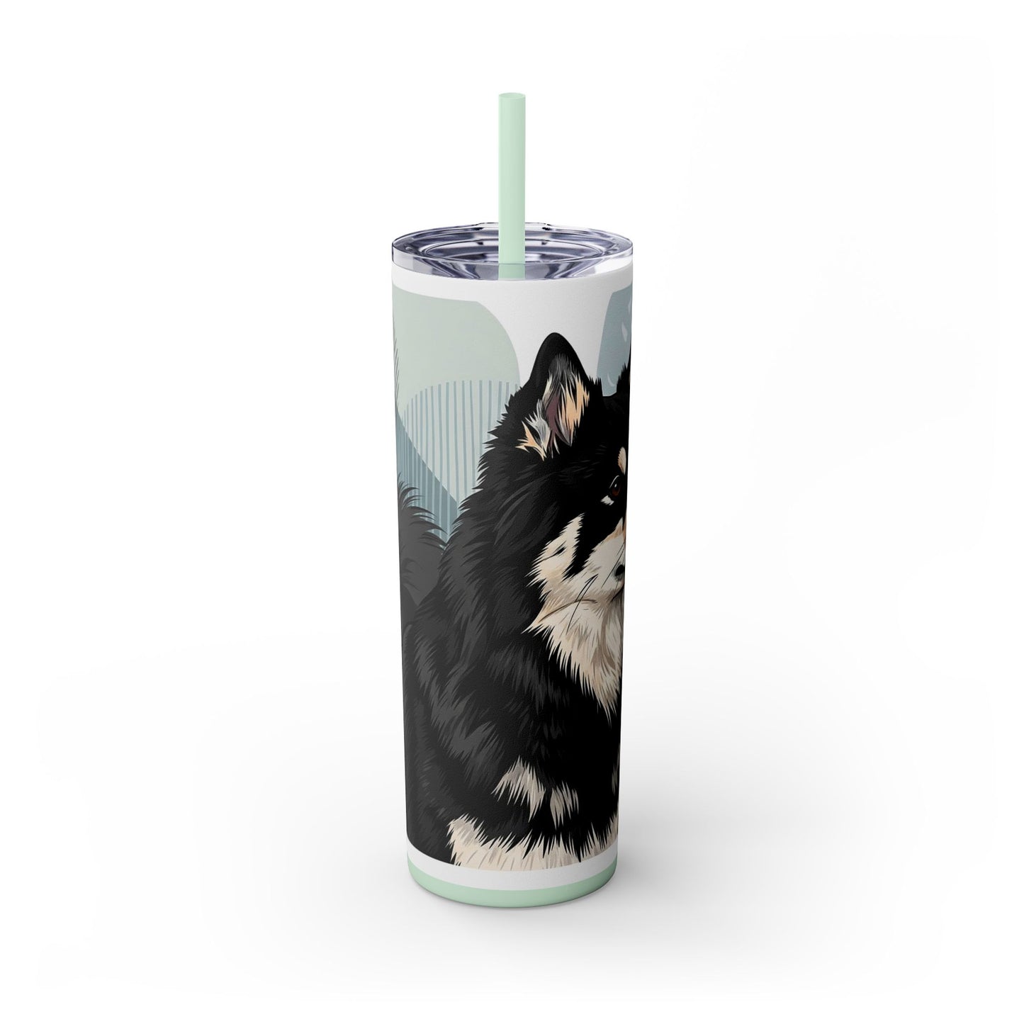 Swedish Lapphund Skinny Tumbler with Straw, 20oz