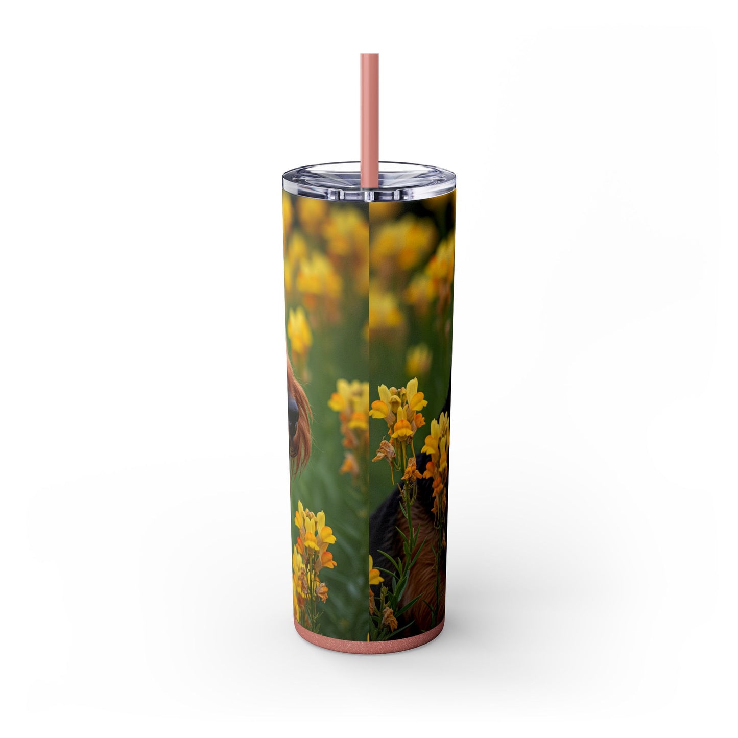Welsh Terrier Skinny Tumbler with Straw, 20oz