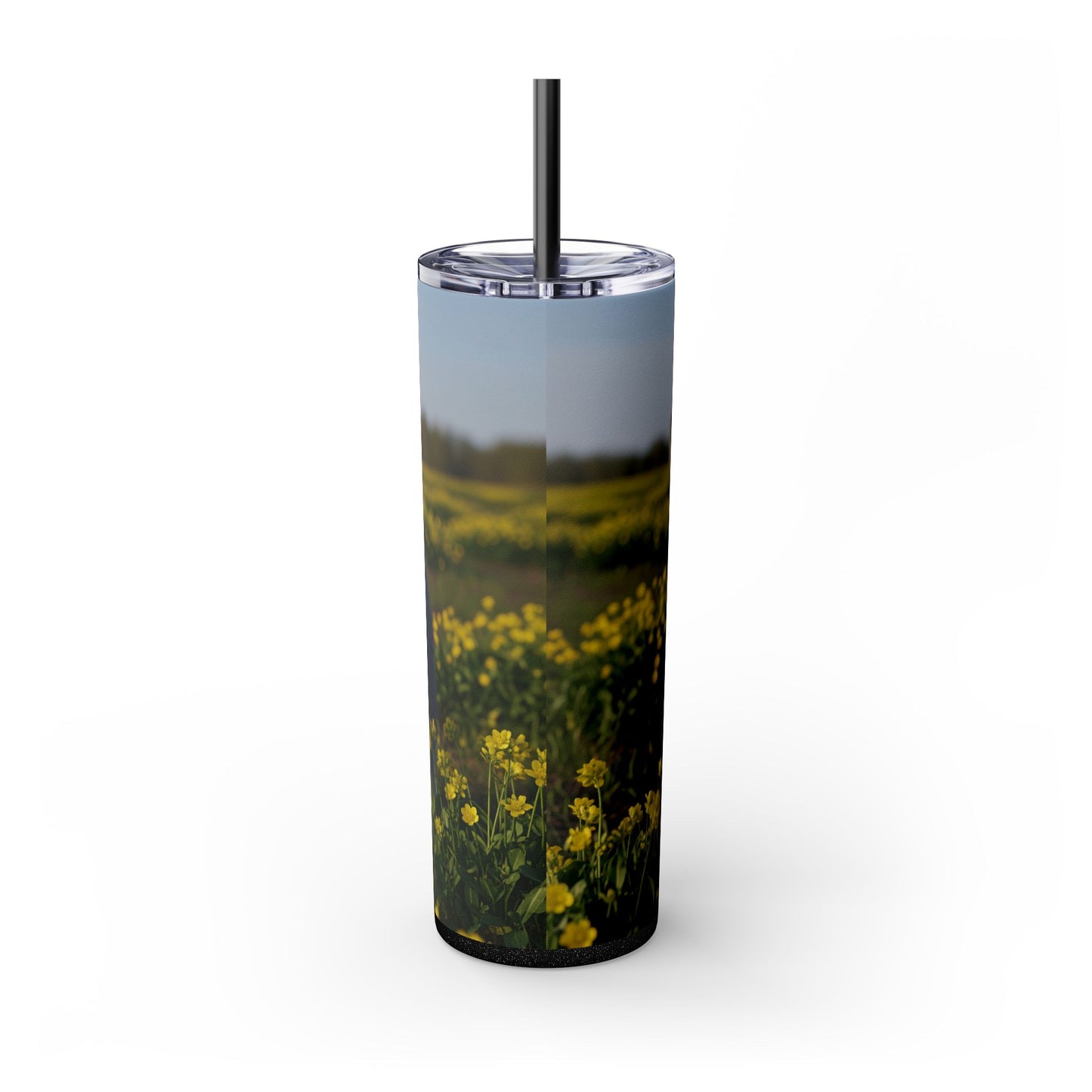 Polish Lowland Sheepdog Skinny Tumbler with Straw, 20oz