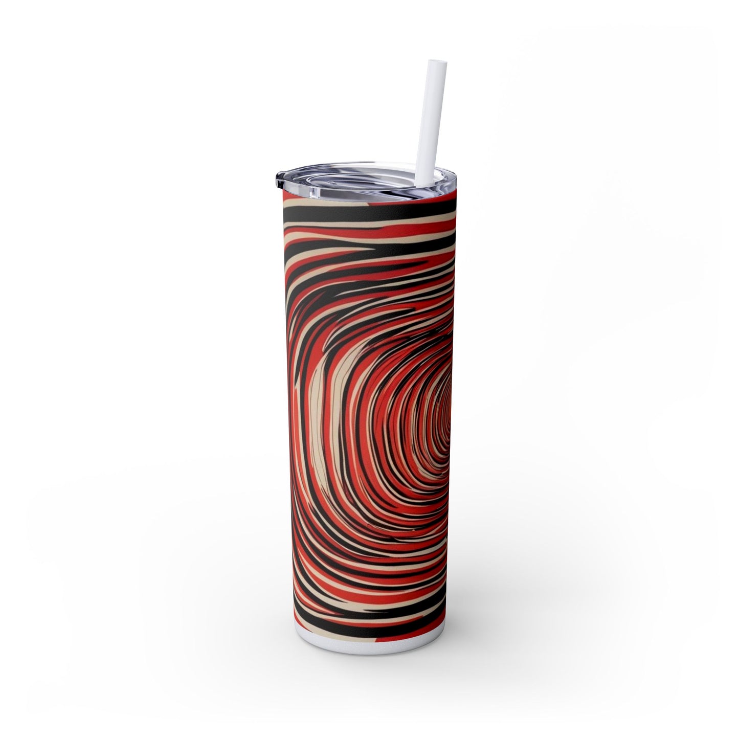 Optical Illusion Skinny Tumbler with Straw, 20oz