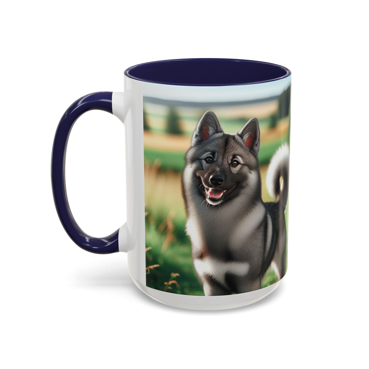 Norwegian Elkhound Accent Coffee Mug - Perfect Gift for Dog Lovers