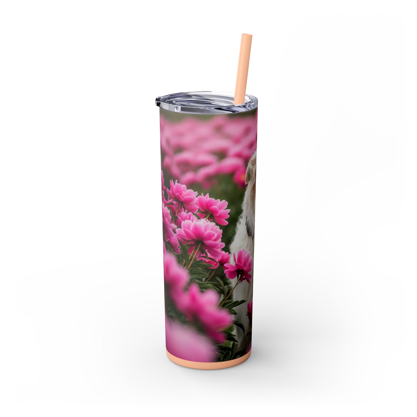 Borzoi Skinny Tumbler with Straw, 20oz
