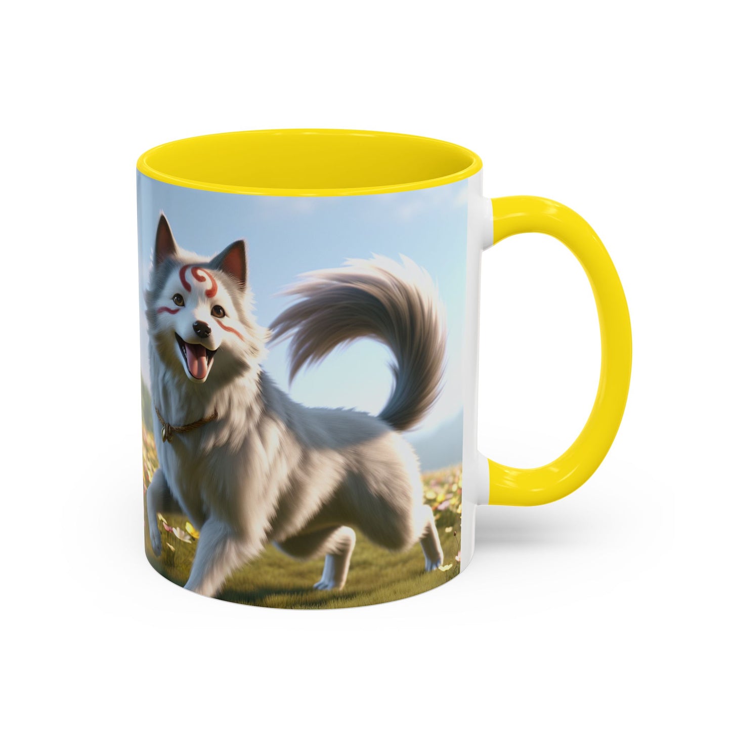 Cadabomb Okami Accent Coffee Mug - Perfect Gift for Dog Lovers