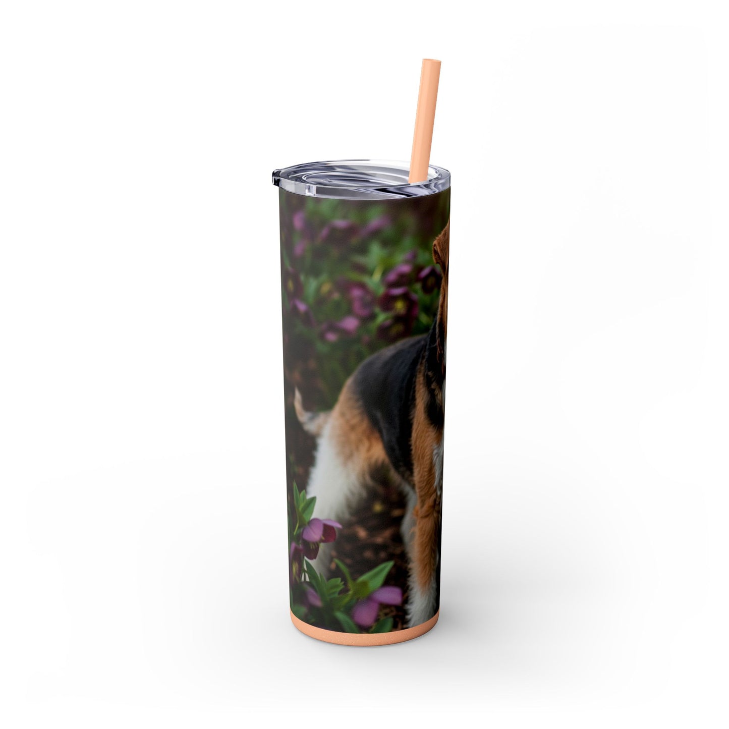 Wire Fox Terrier Skinny Tumbler with Straw, 20oz