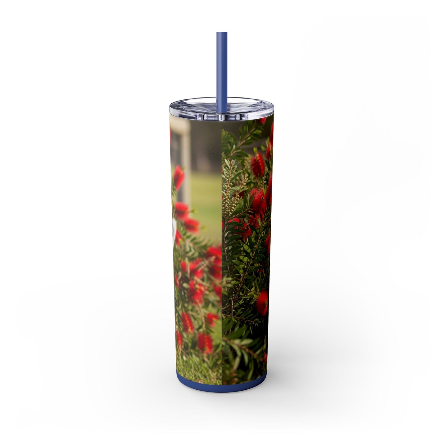 Australian Cattle Dog Skinny Tumbler with Straw, 20oz