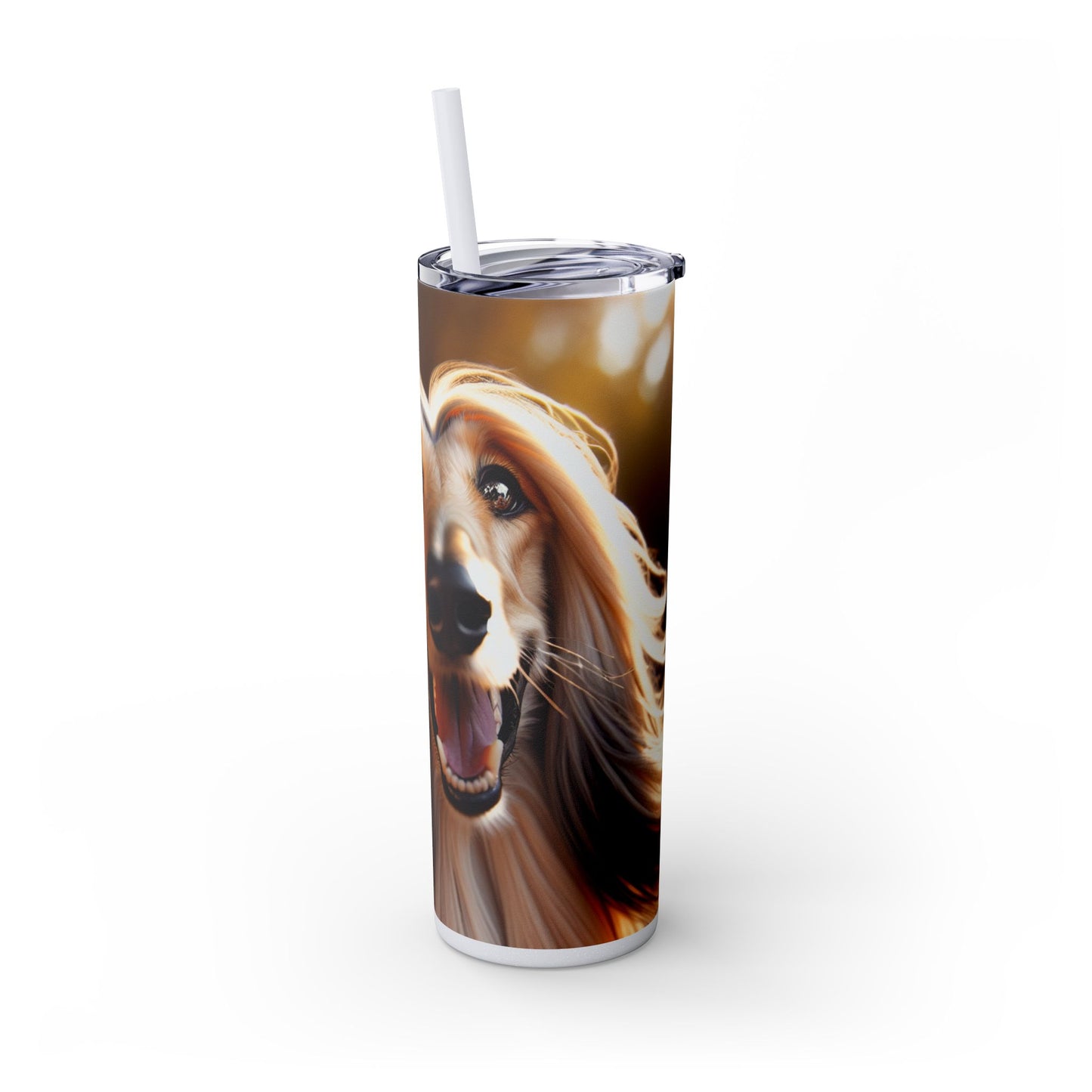 Afghan Hound Tumbler with Straw, 20oz