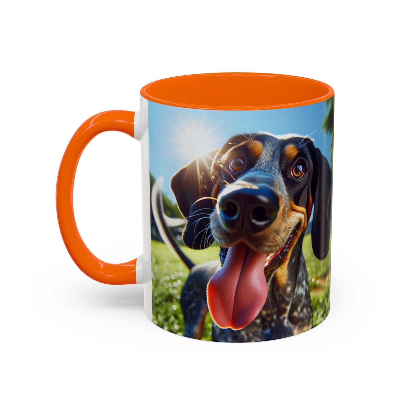 Bluetick Coonhound Accent Coffee Mug - Perfect Gift for Dog Lovers