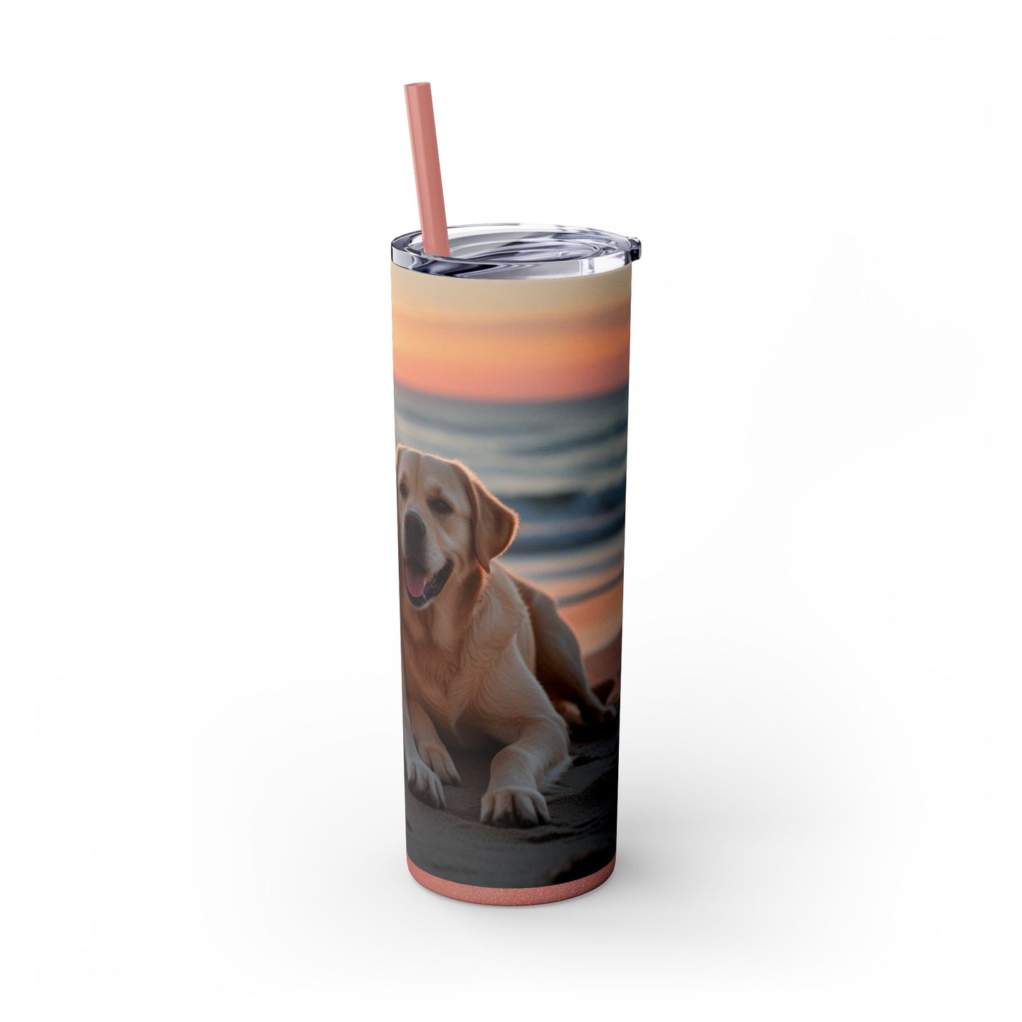 Labrador Retriever Love Skinny Tumbler with Straw, 20oz