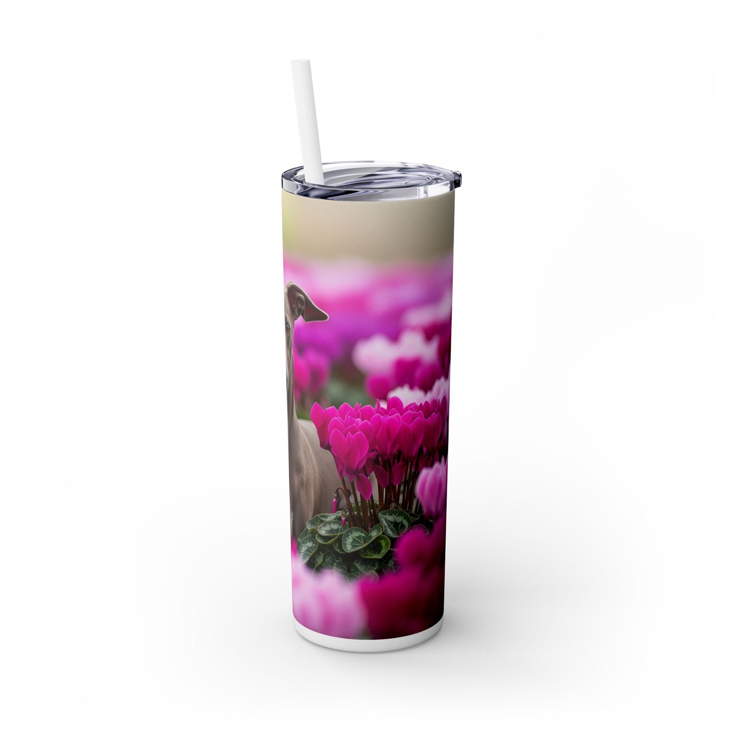 Italian Greyhound Tumbler with Straw, 20oz