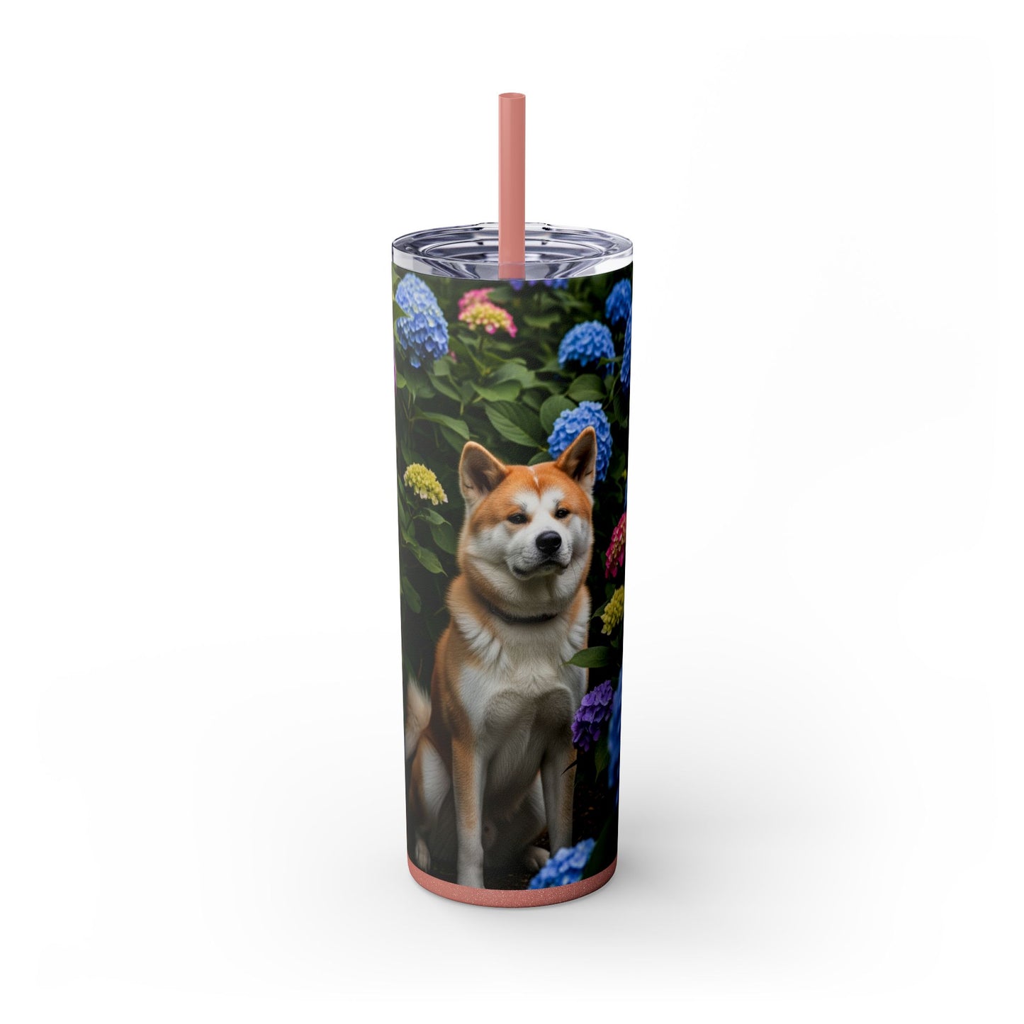 Akita Skinny Tumbler with Straw, 20oz