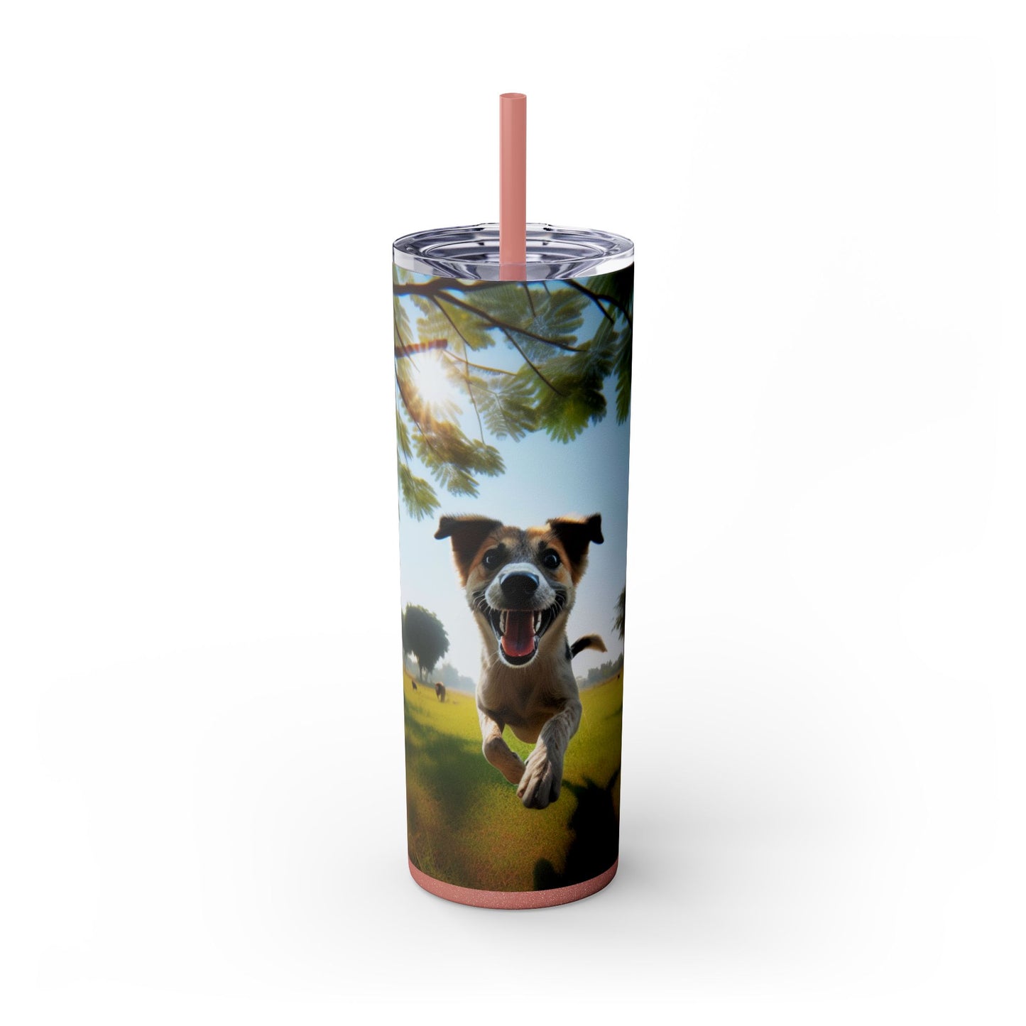 Indian Pariah Dog Tumbler with Straw, 20oz