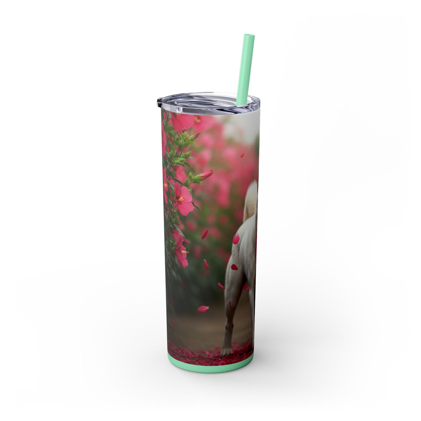 Korean Jindo Dog Tumbler with Straw, 20oz